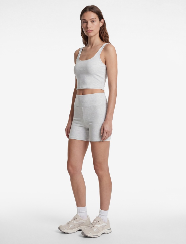  Yüksek Bel Slim Fit Spor Biker Tayt