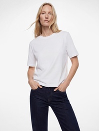 Regular Fit Pamuklu Kısa Kollu Bisiklet Yaka Basic Tişört