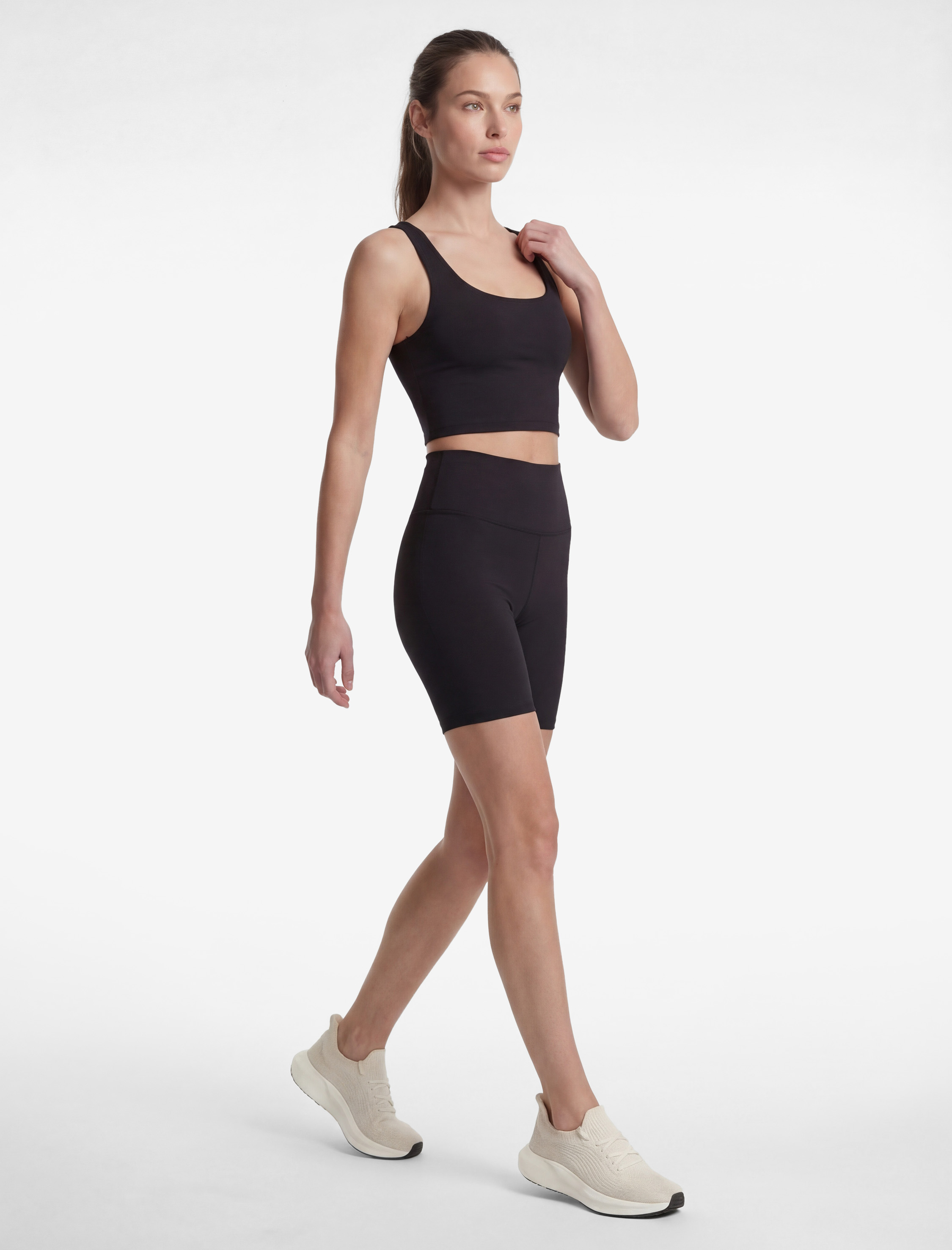   Yüksek Bel Slim Fit Biker Spor Tayt