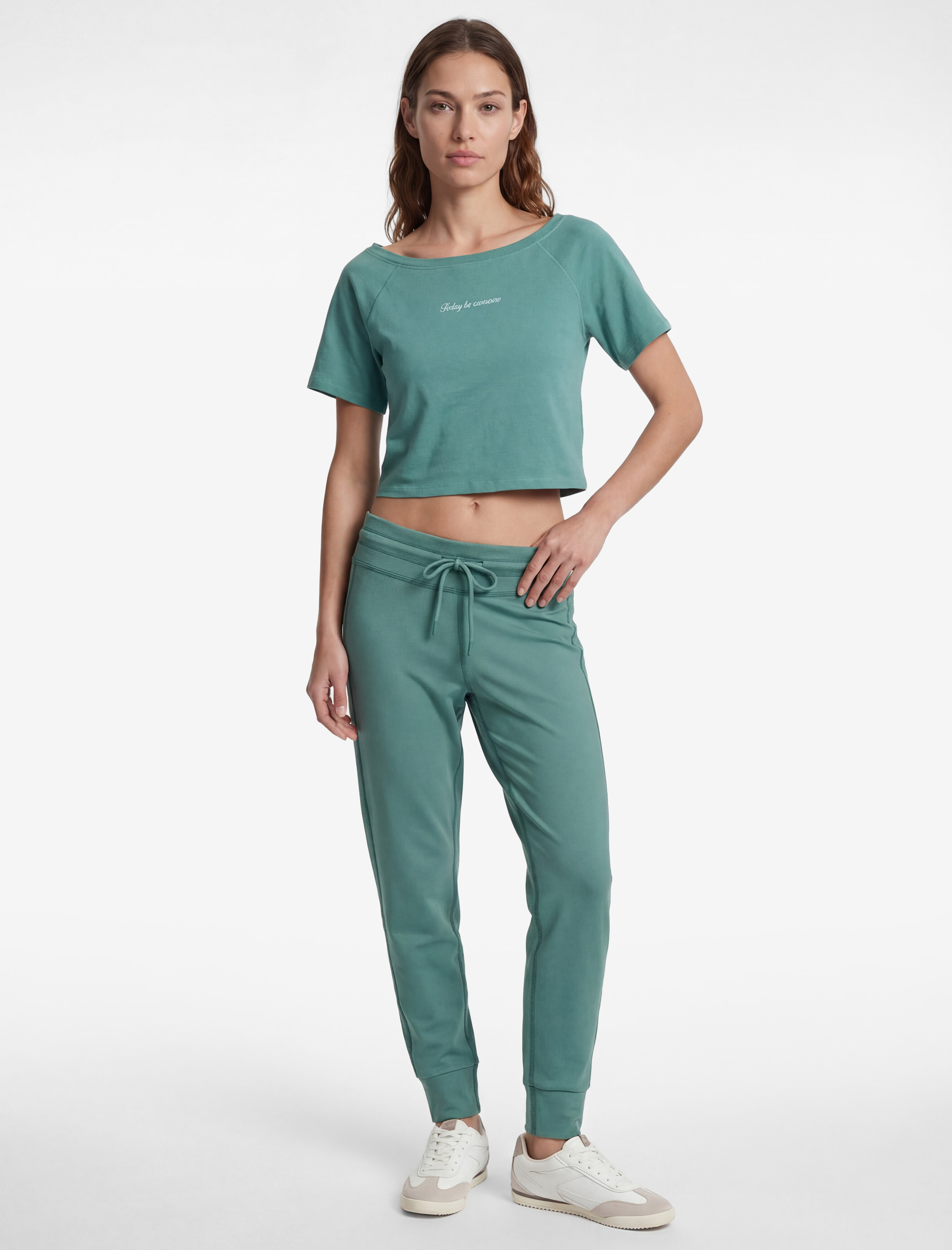   Yüksek Bel Slim Fit Bağcıklı Spor Tayt