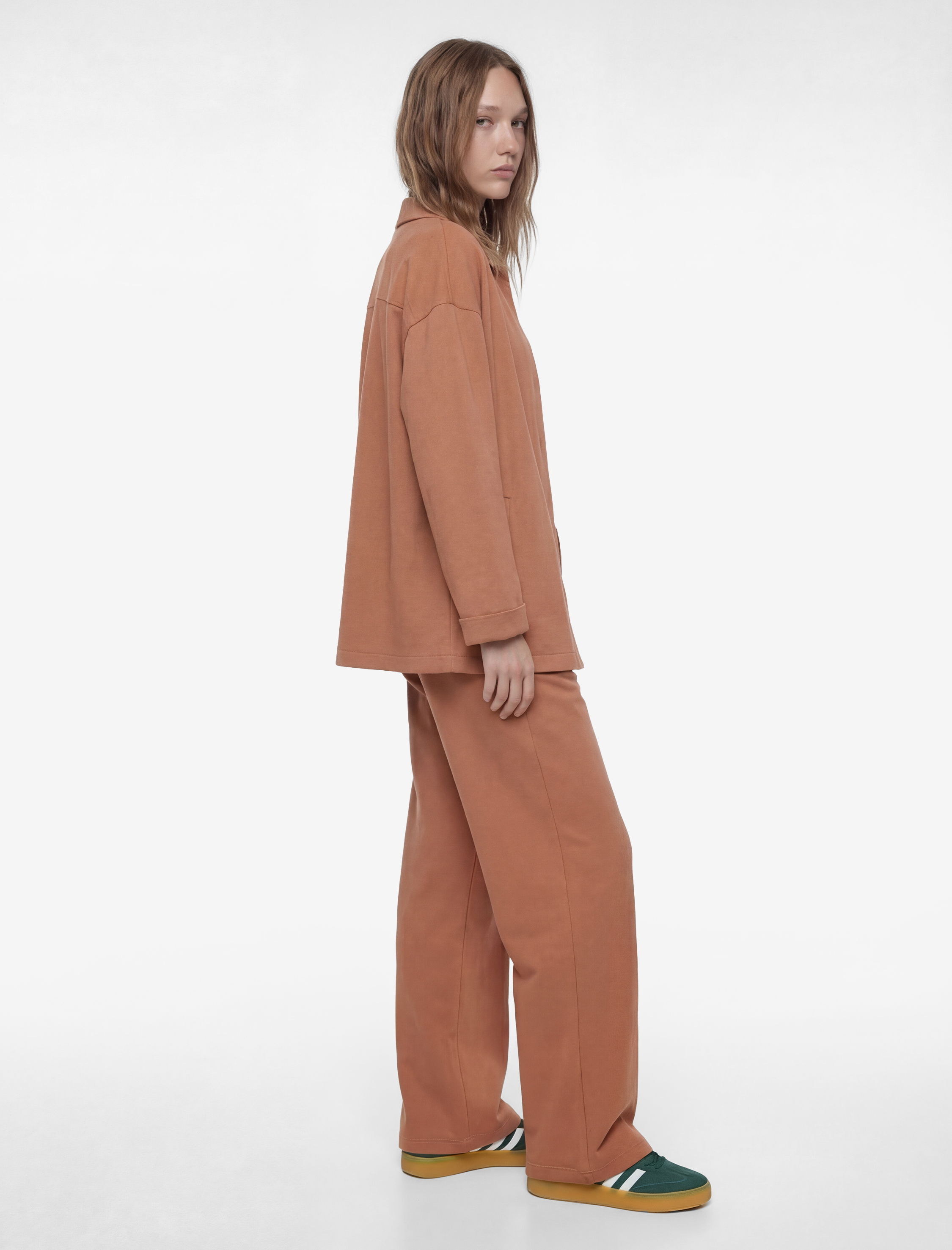   Rahat Kalıp Beli Bağcıklı Viskon Geniş Paça Pantolon