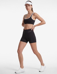 Yüksek Bel Slim Fit Baskılı Spor Biker Tayt