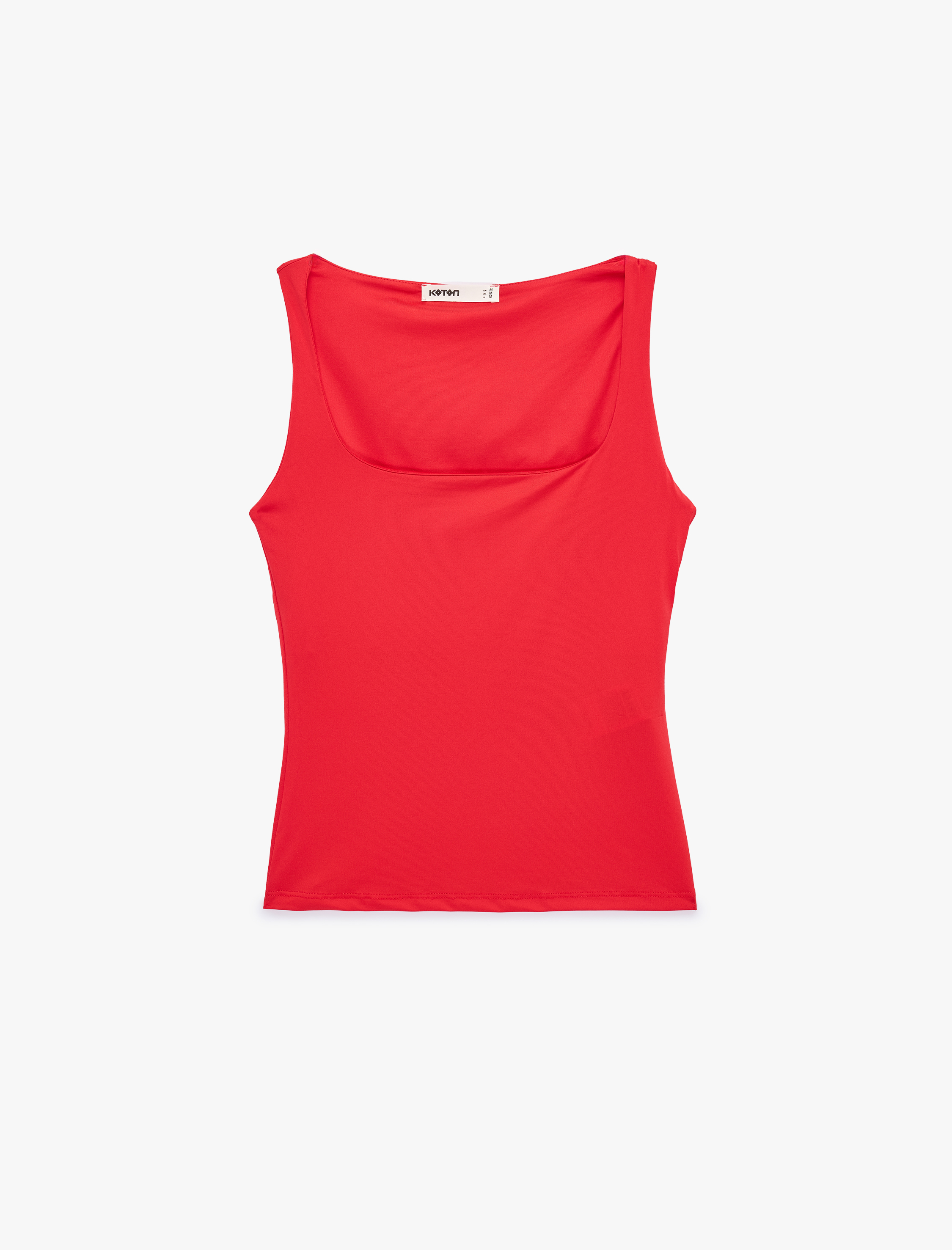   Slim Fit Yuvarlak Yaka Kolsuz Top