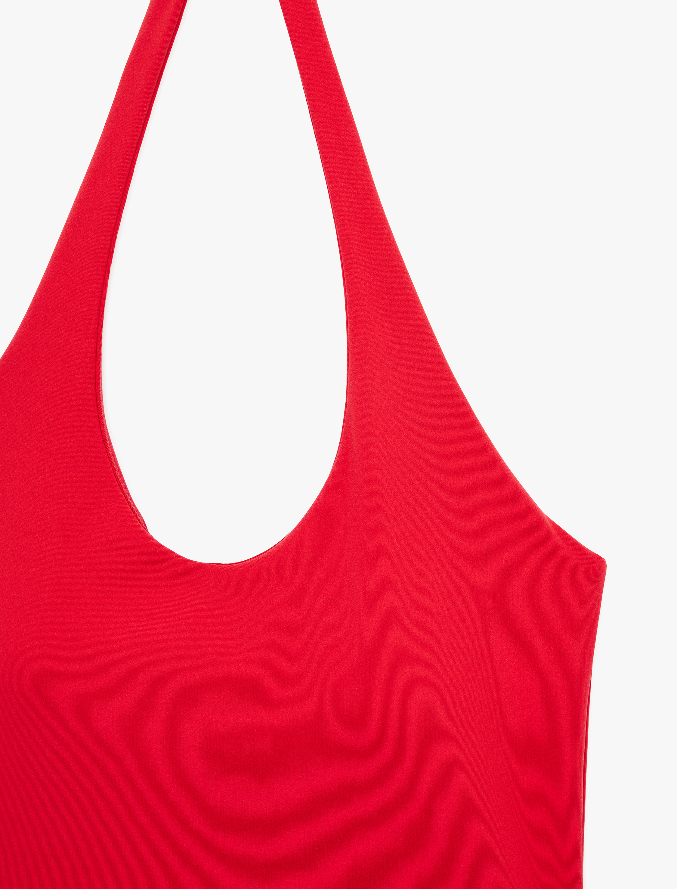   Slim Fit Kolsuz Halter Yaka Spor Bluz