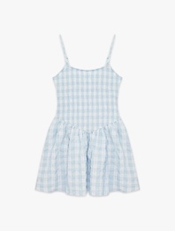 Gipeli Kolsuz U Yaka A Kesim Mini Elbise