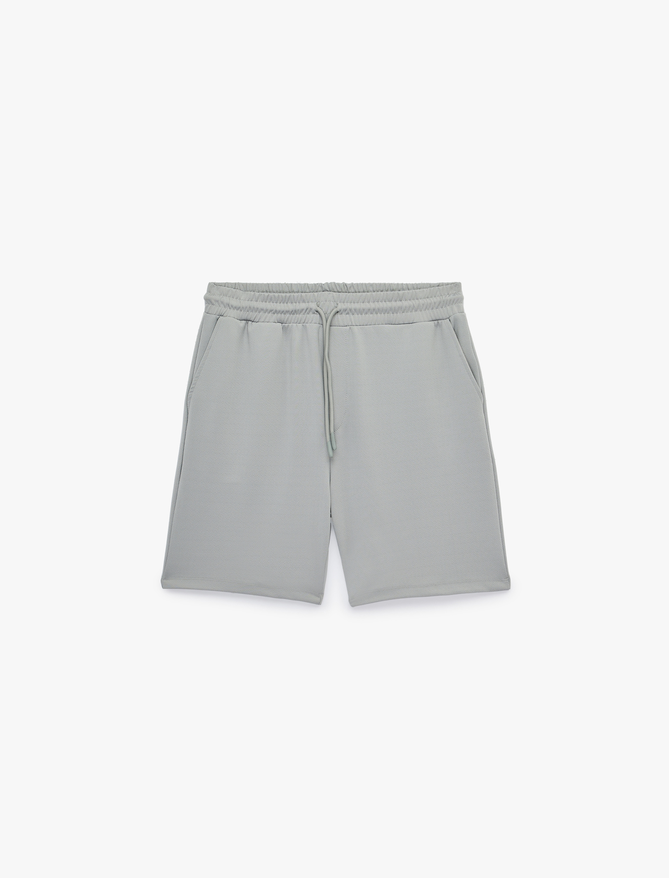   Regular Fit Cepli Beli Bağcıklı Bermuda Şort