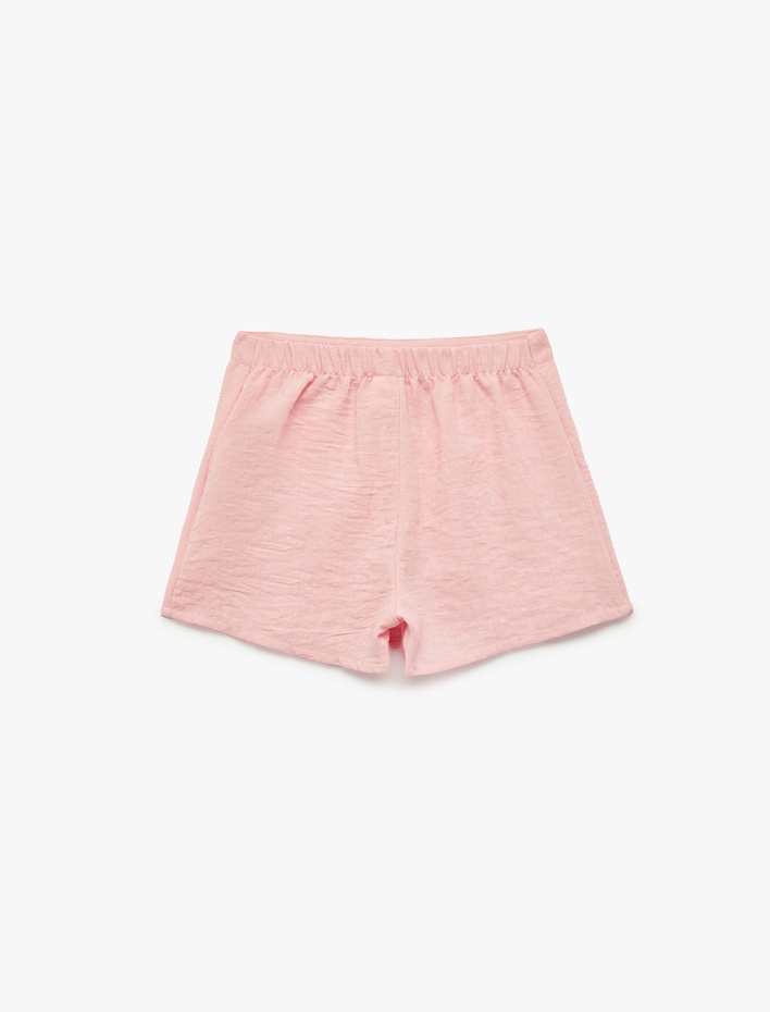 Kız Bebek Beli Lastikli Basic Şort Etek