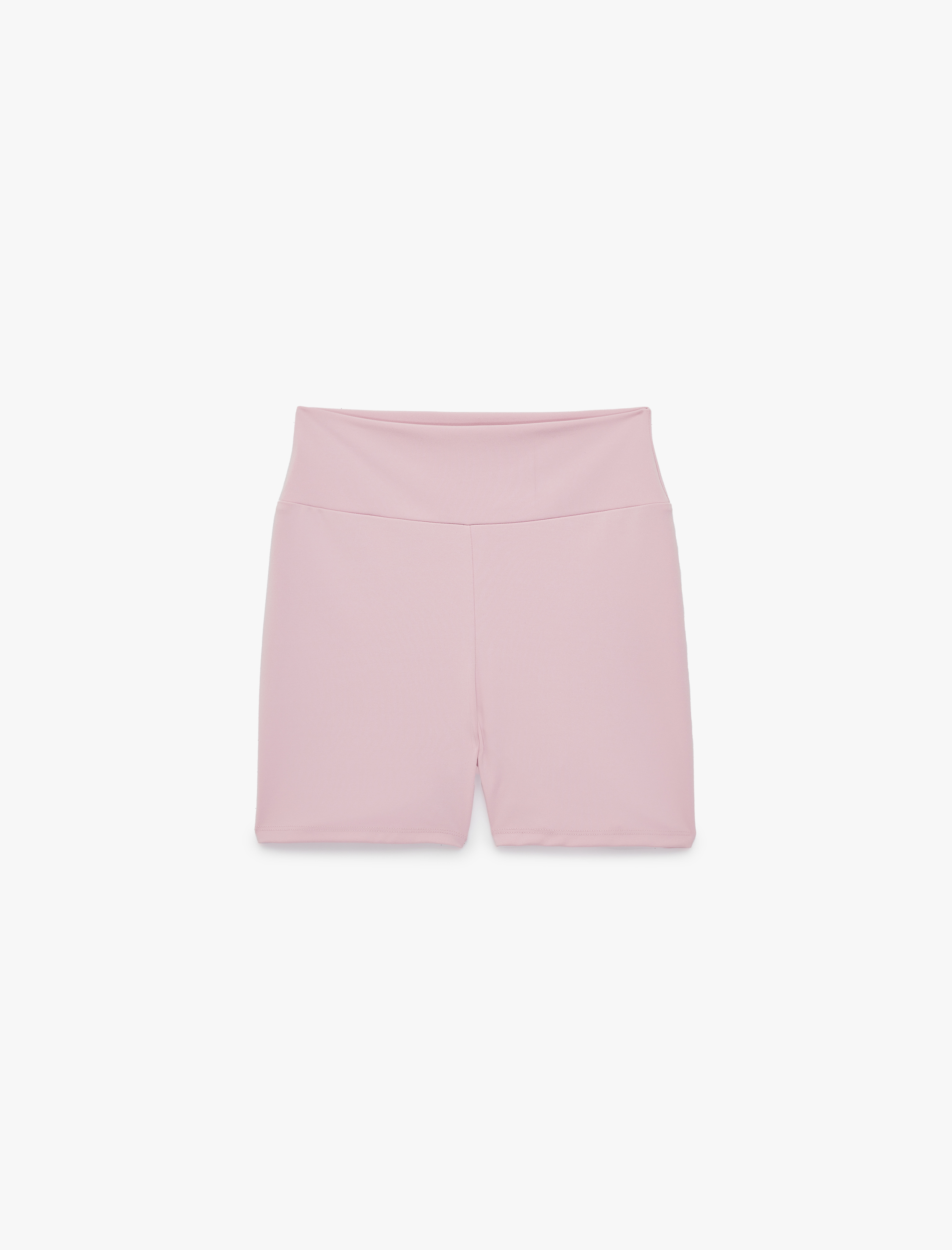   Yüksek Bel Slim Fit Biker Tayt