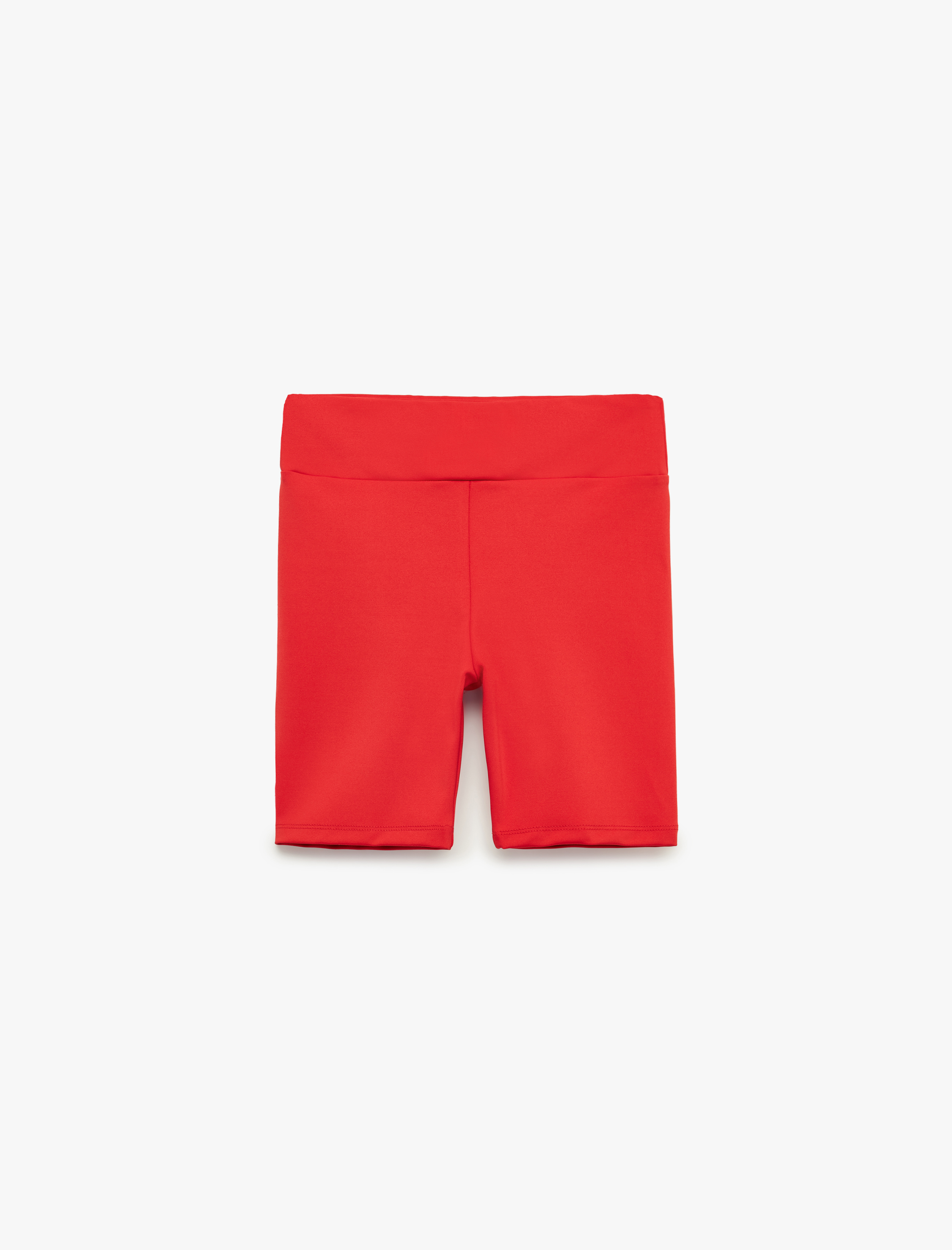  Kız Çocuk Yüksek Bel Basic Kısa Tayt