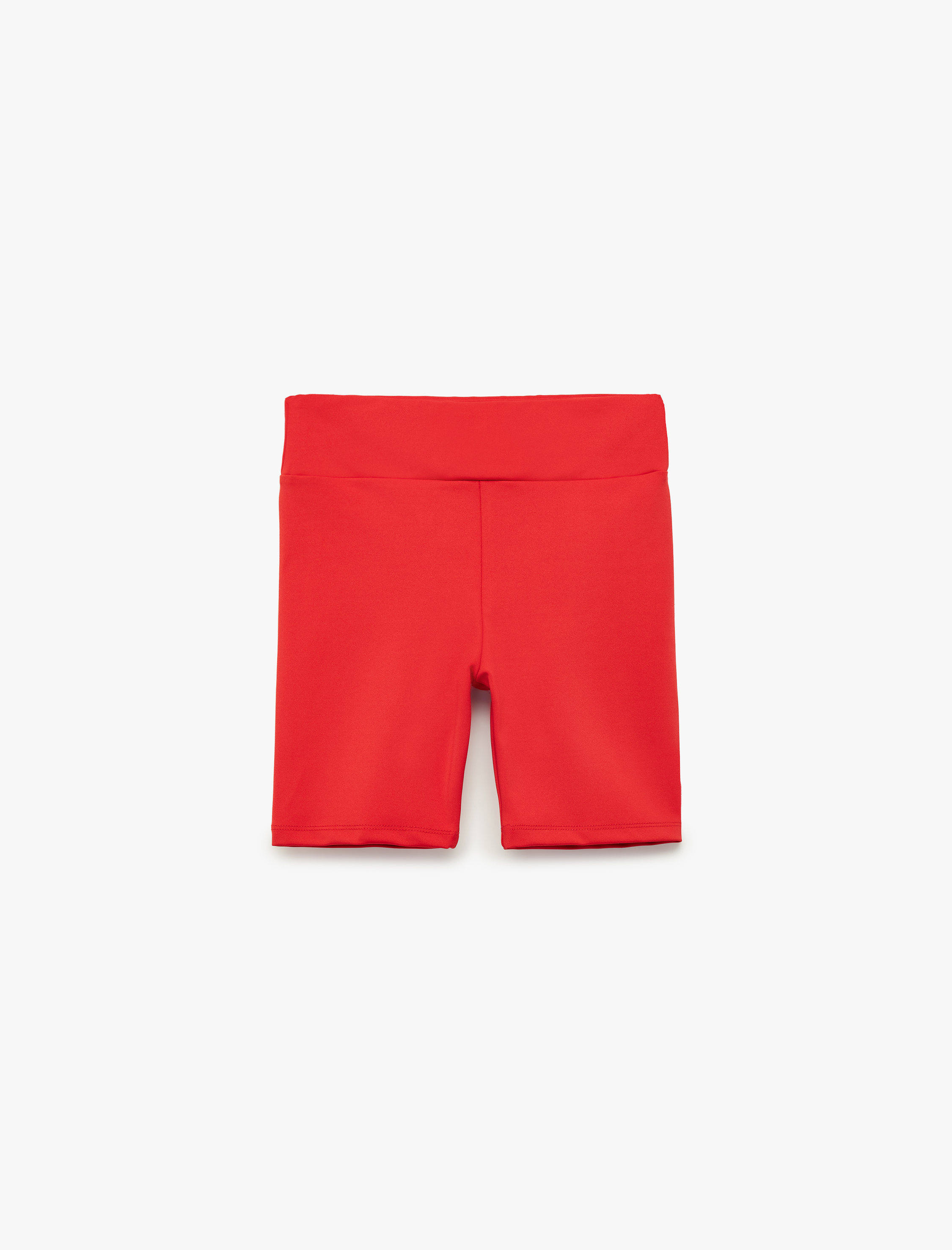  Kız Çocuk Yüksek Bel Basic Kısa Tayt