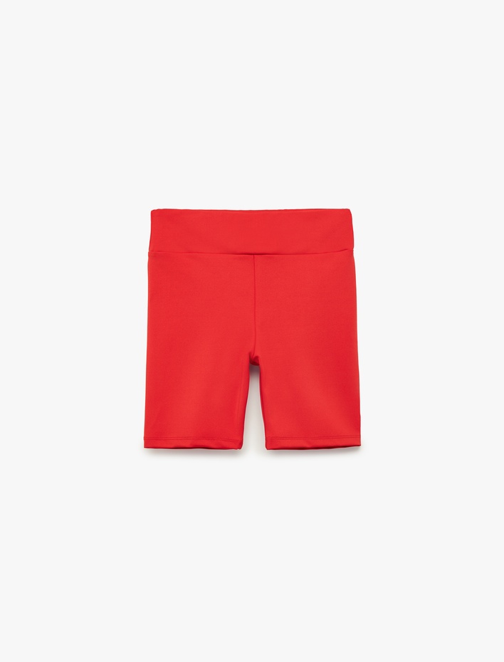 Kız Çocuk Yüksek Bel Basic Kısa Tayt