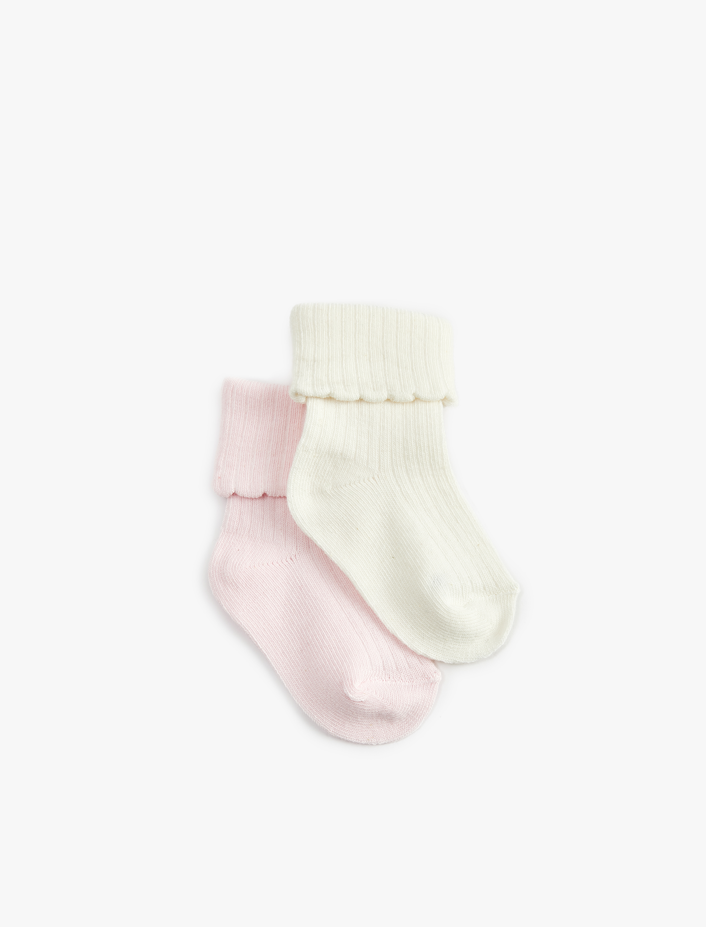  Kız Bebek Pamuklu Fiyonklu 2'li Soket Çorap Seti