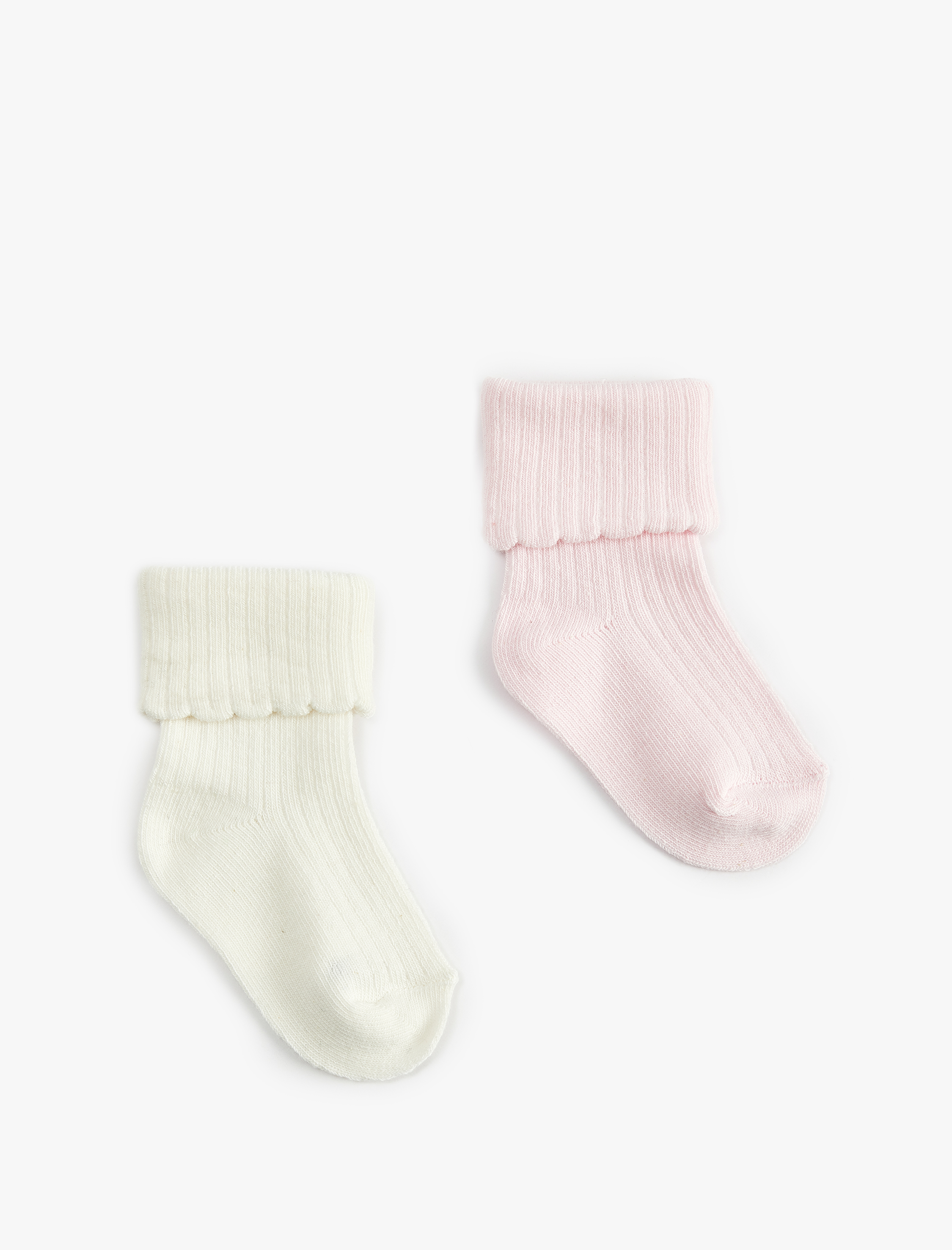  Kız Bebek Pamuklu Fiyonklu 2'li Soket Çorap Seti
