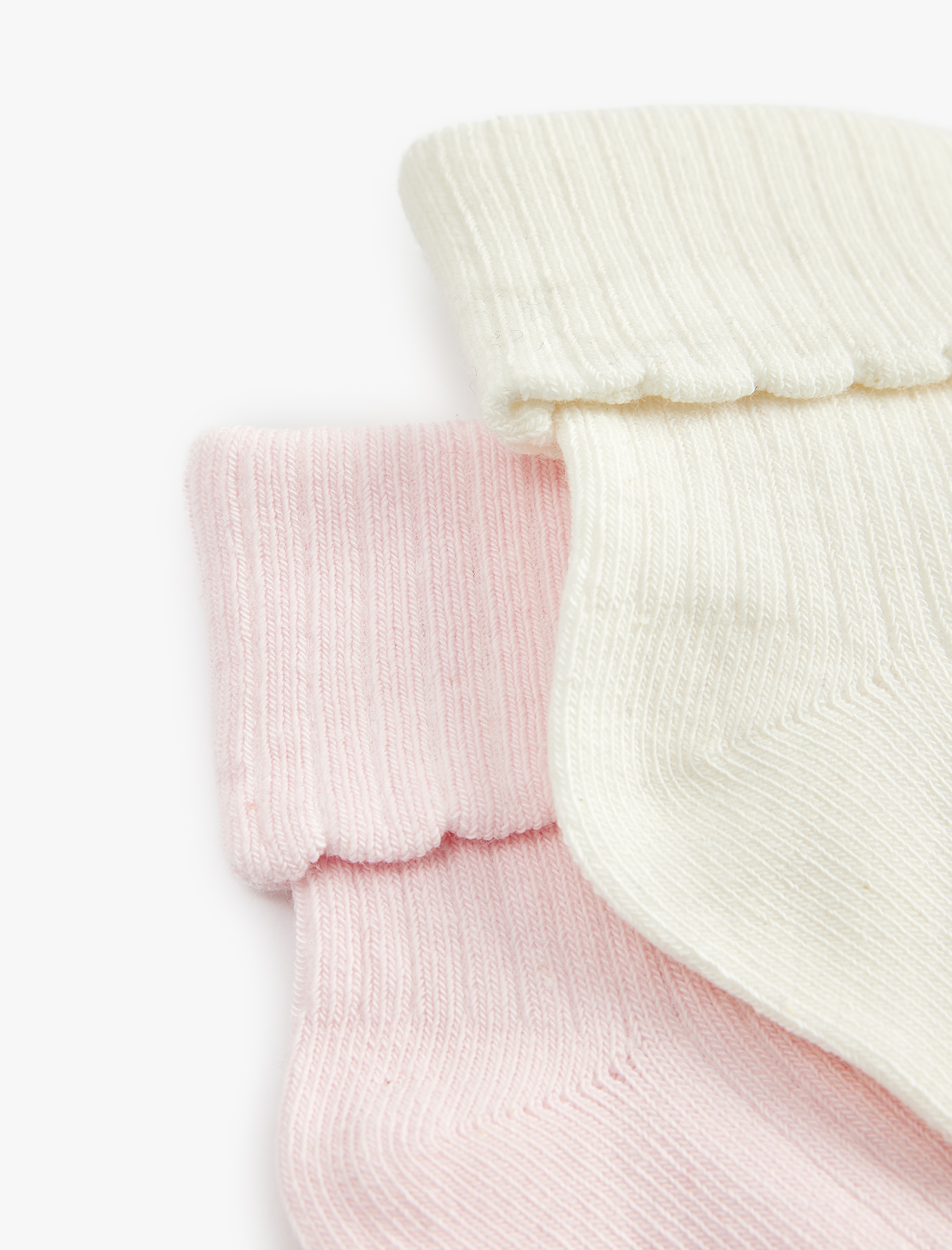  Kız Bebek Pamuklu Fiyonklu 2'li Soket Çorap Seti