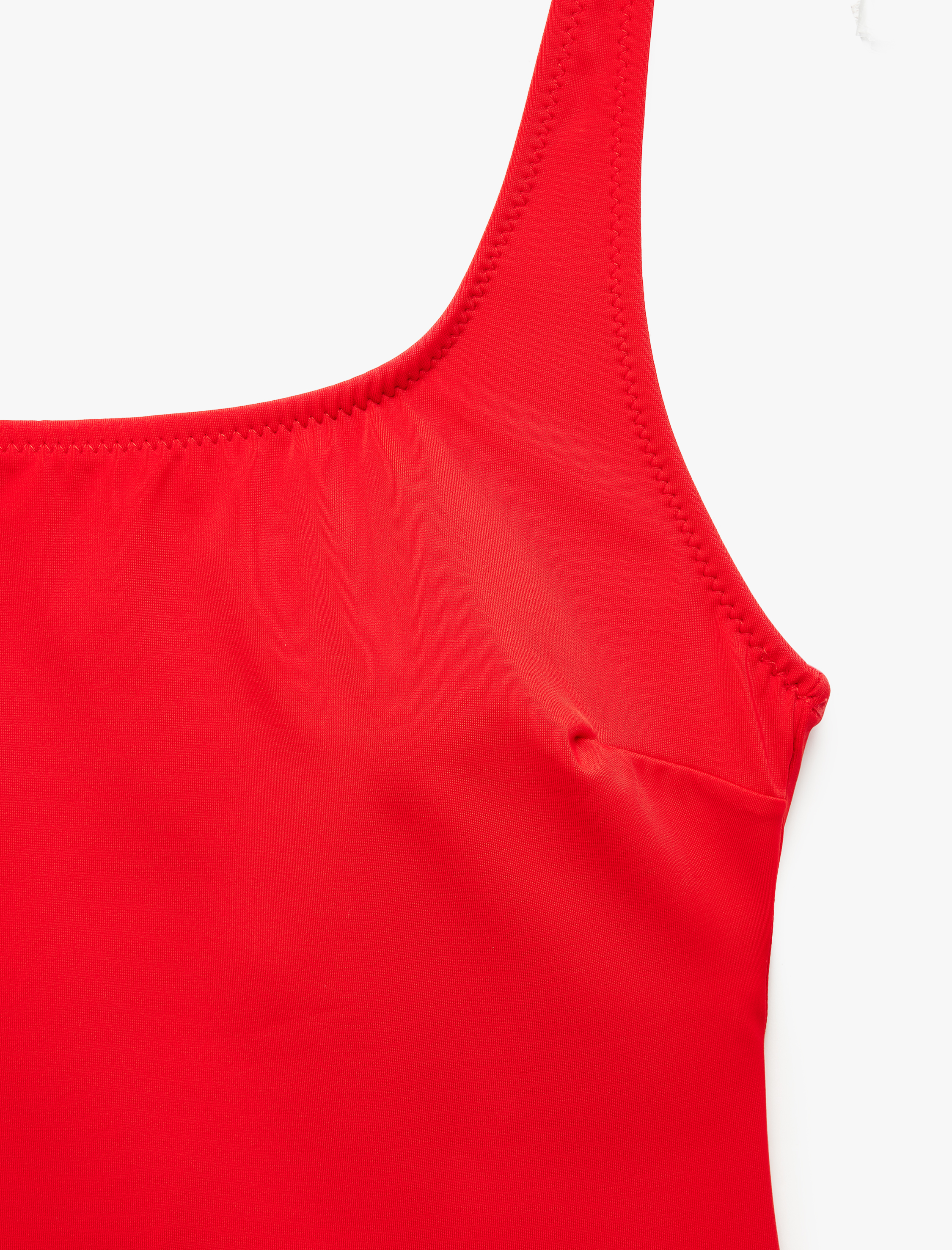   U Yaka Kalın Askılı Yüzücü Mayo