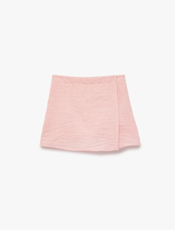 Kız Bebek Beli Lastikli Basic Şort Etek