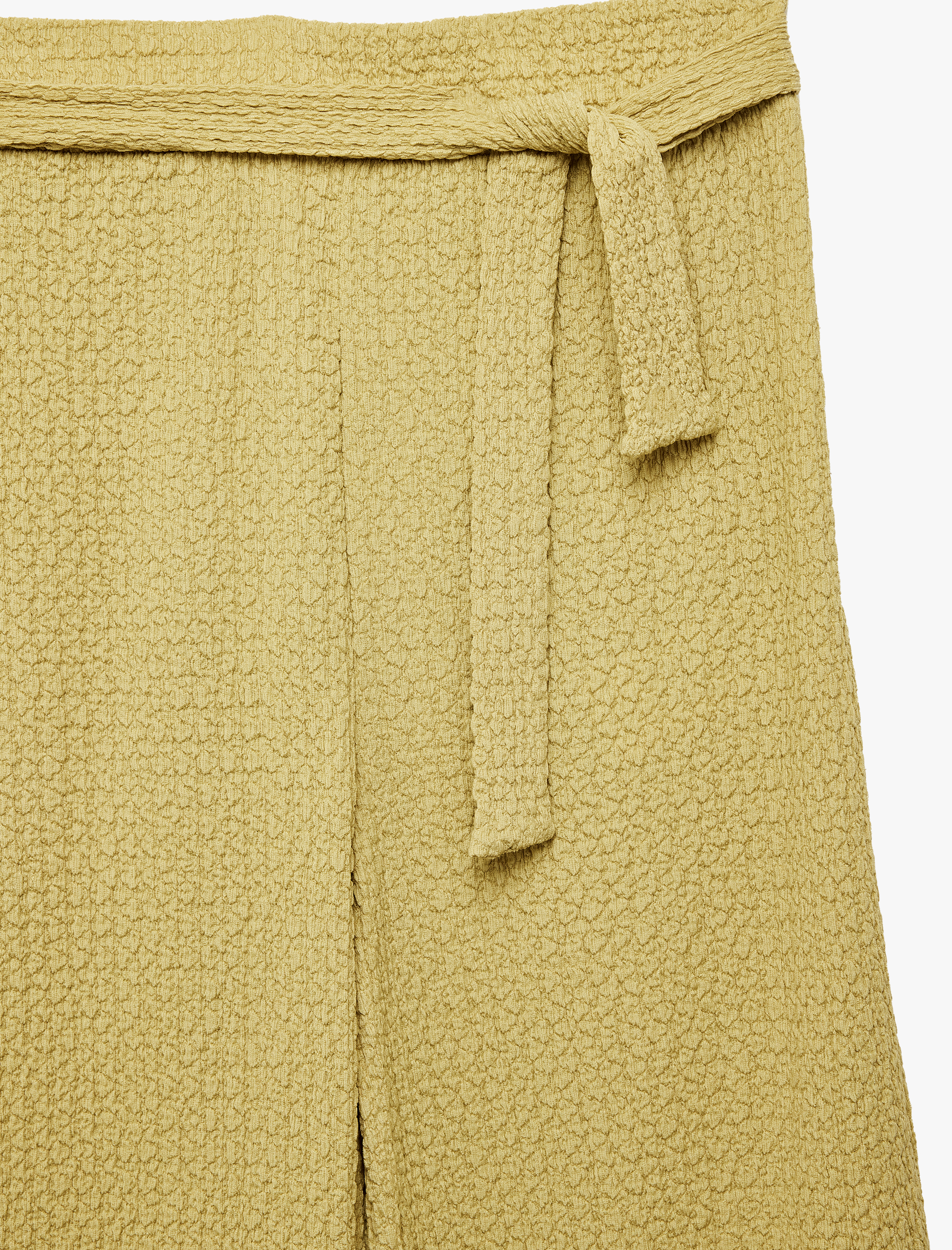  Kız Çocuk Bağlamalı Bürümcük Kumaş Geniş Paça Pantolon