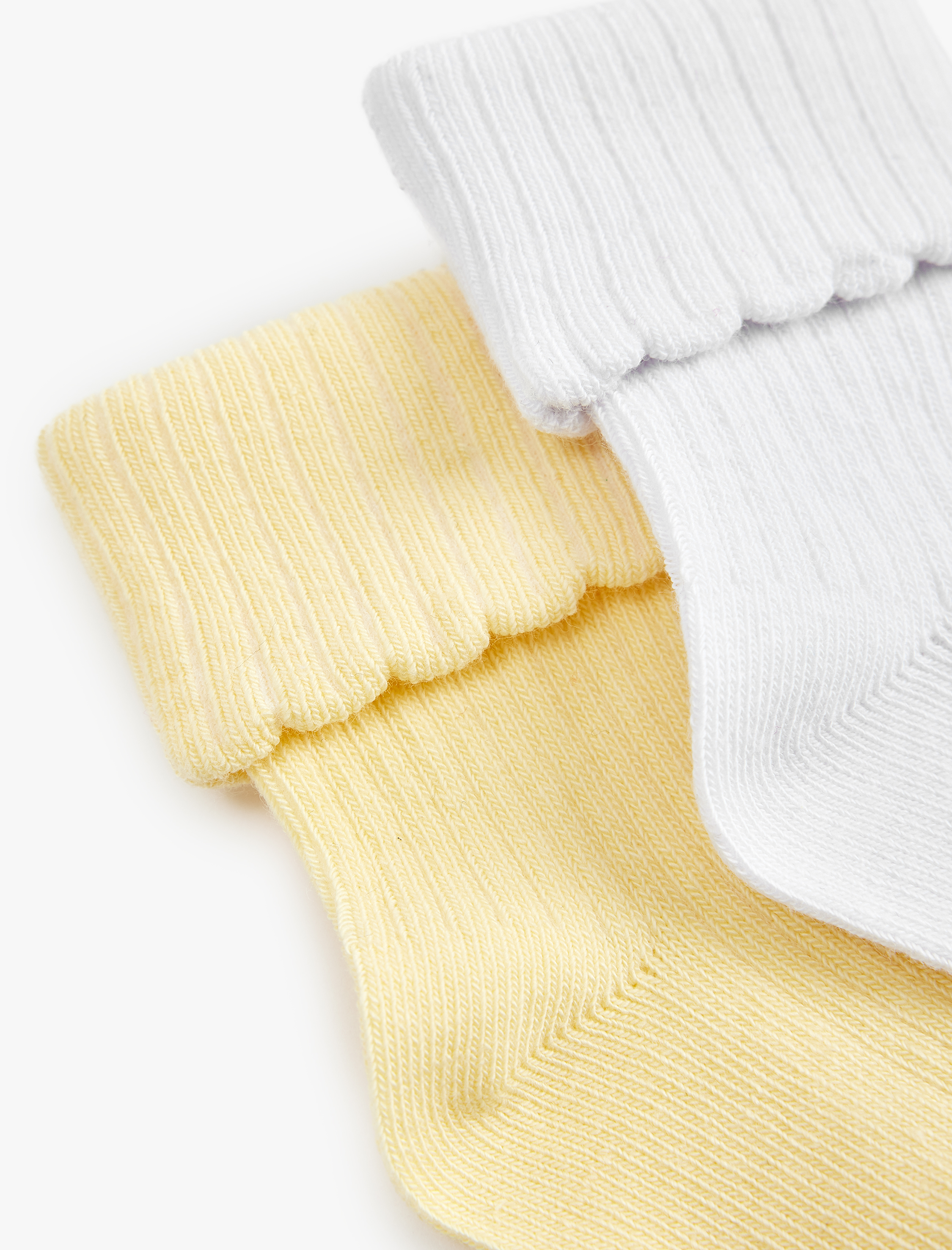  Kız Bebek Pamuklu Fiyonklu 2'li Soket Çorap Seti