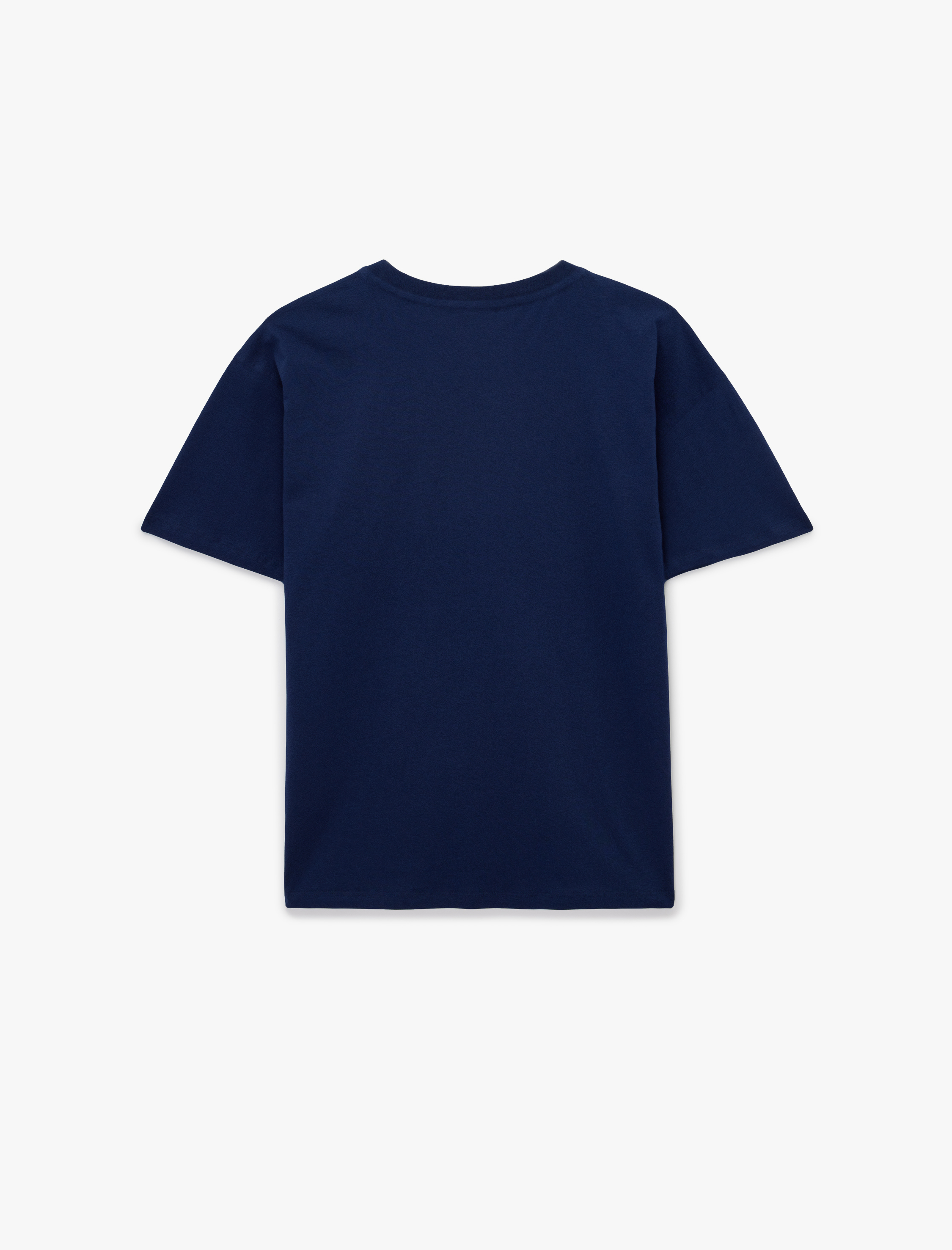   Rahat Kalıp Kısa Kollu Bisiklet Yaka Pamuklu Baskılı Tişört