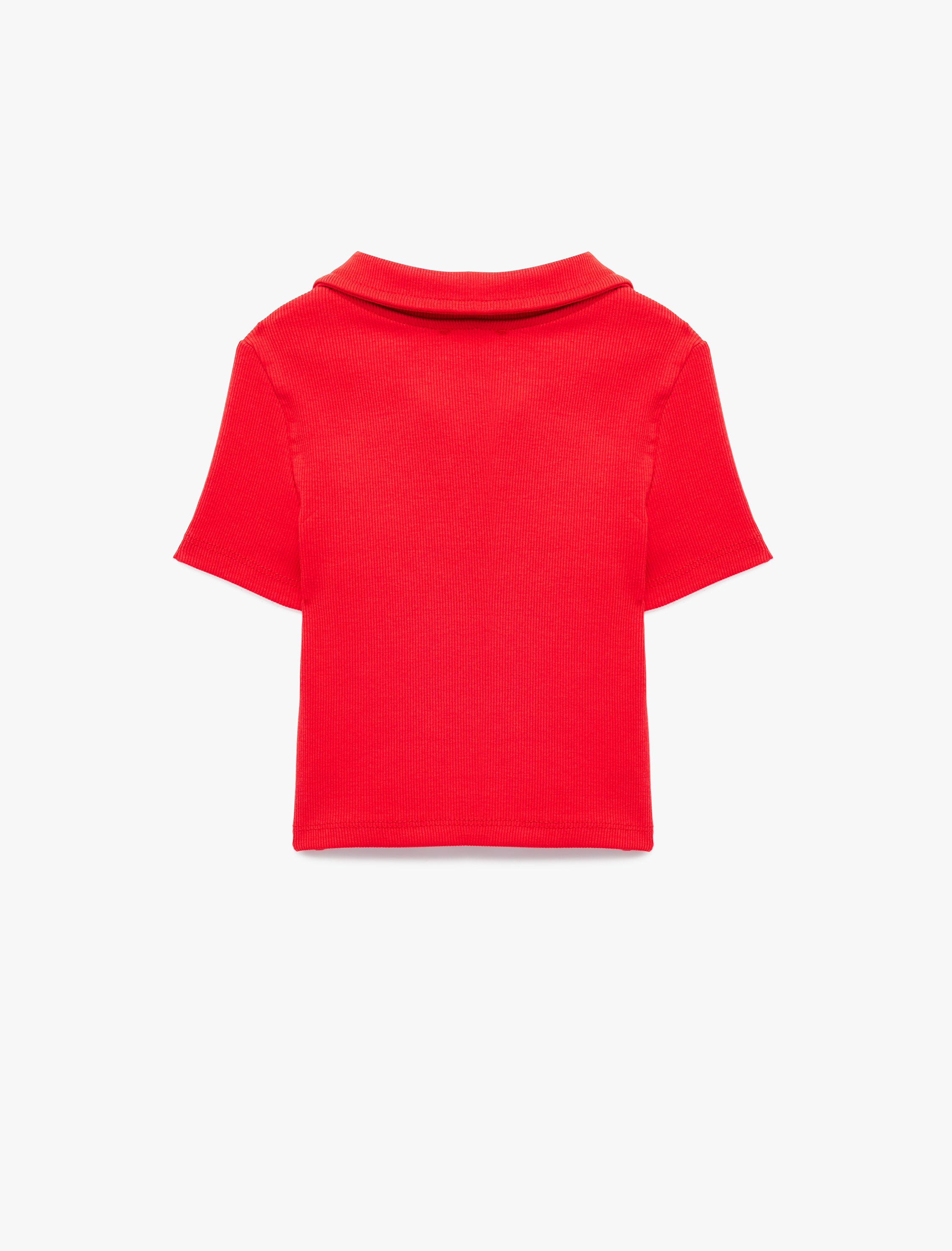  Kız Çocuk Pamuklu Kısa Kollu Polo Yaka Tişört