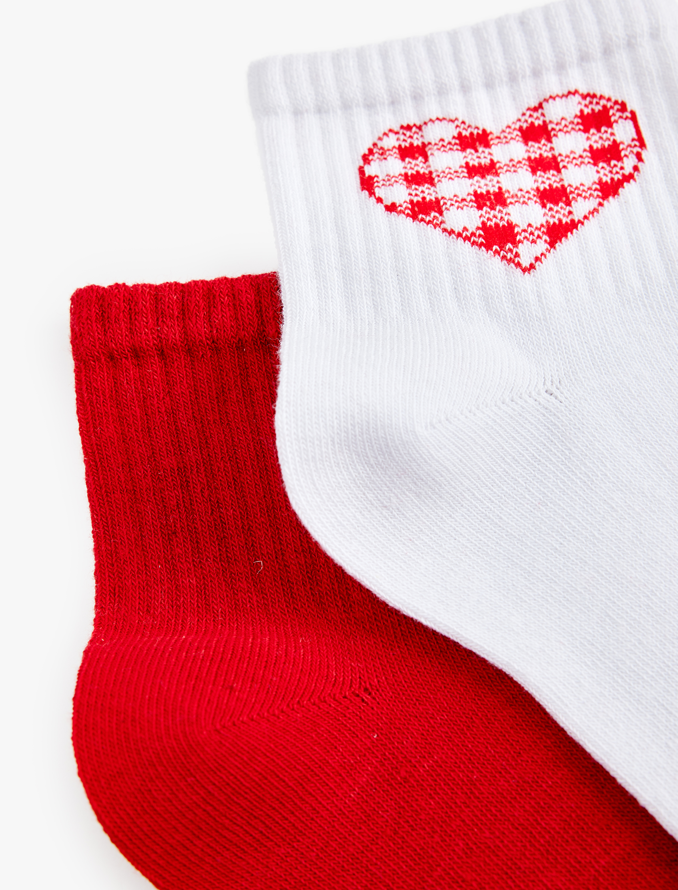  Kadın 2'li Kalpli Soket Çorap Seti