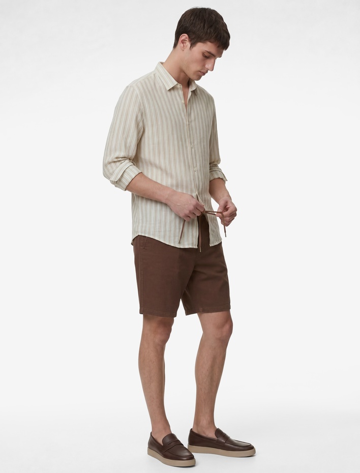  Pamuklu Cepli Bermuda Oversize Beli Bağcıklı Baggy Jean Şort