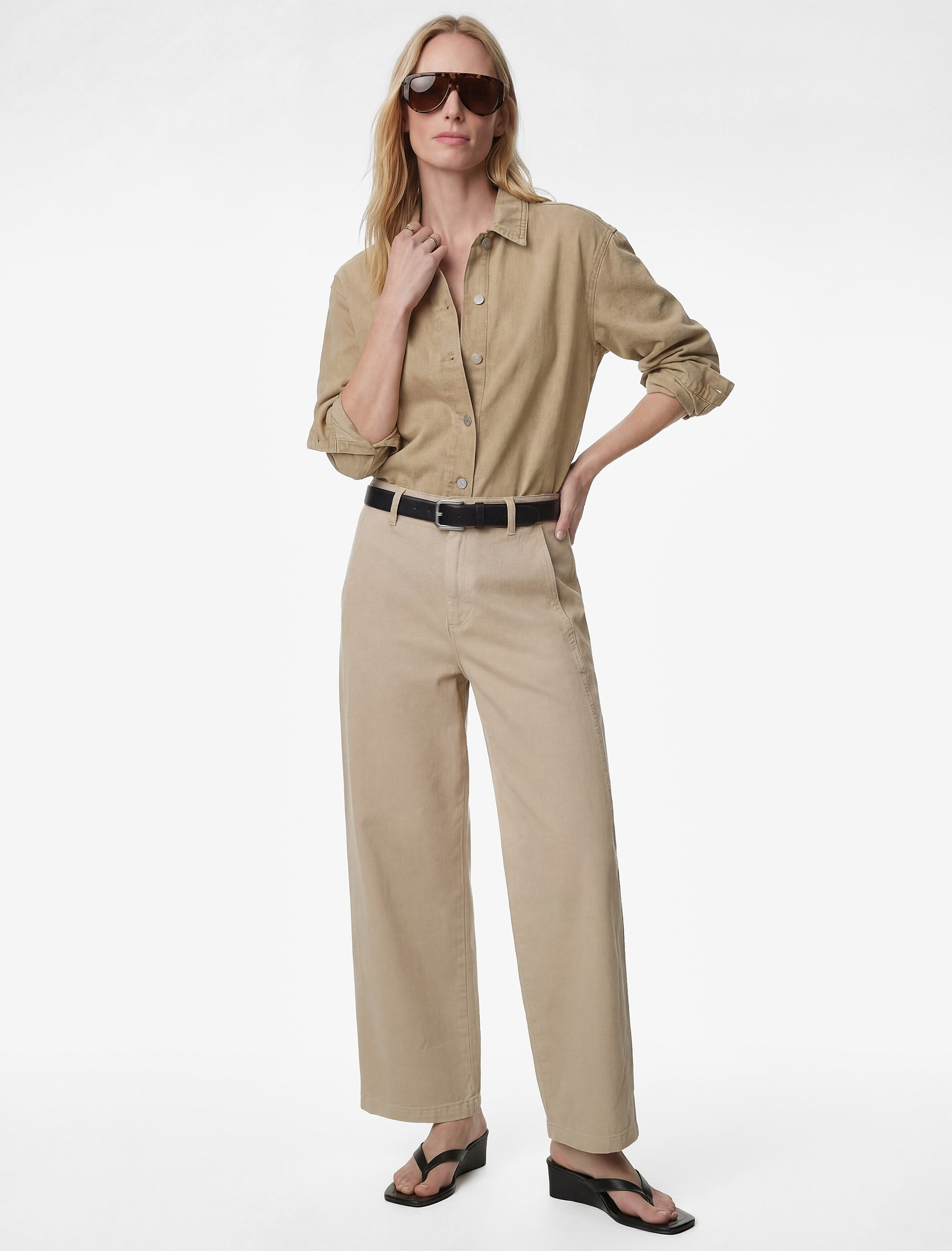   Pamuklu Cep Detaylı Rahat Kalıp Normal Paça Balon Pantolon