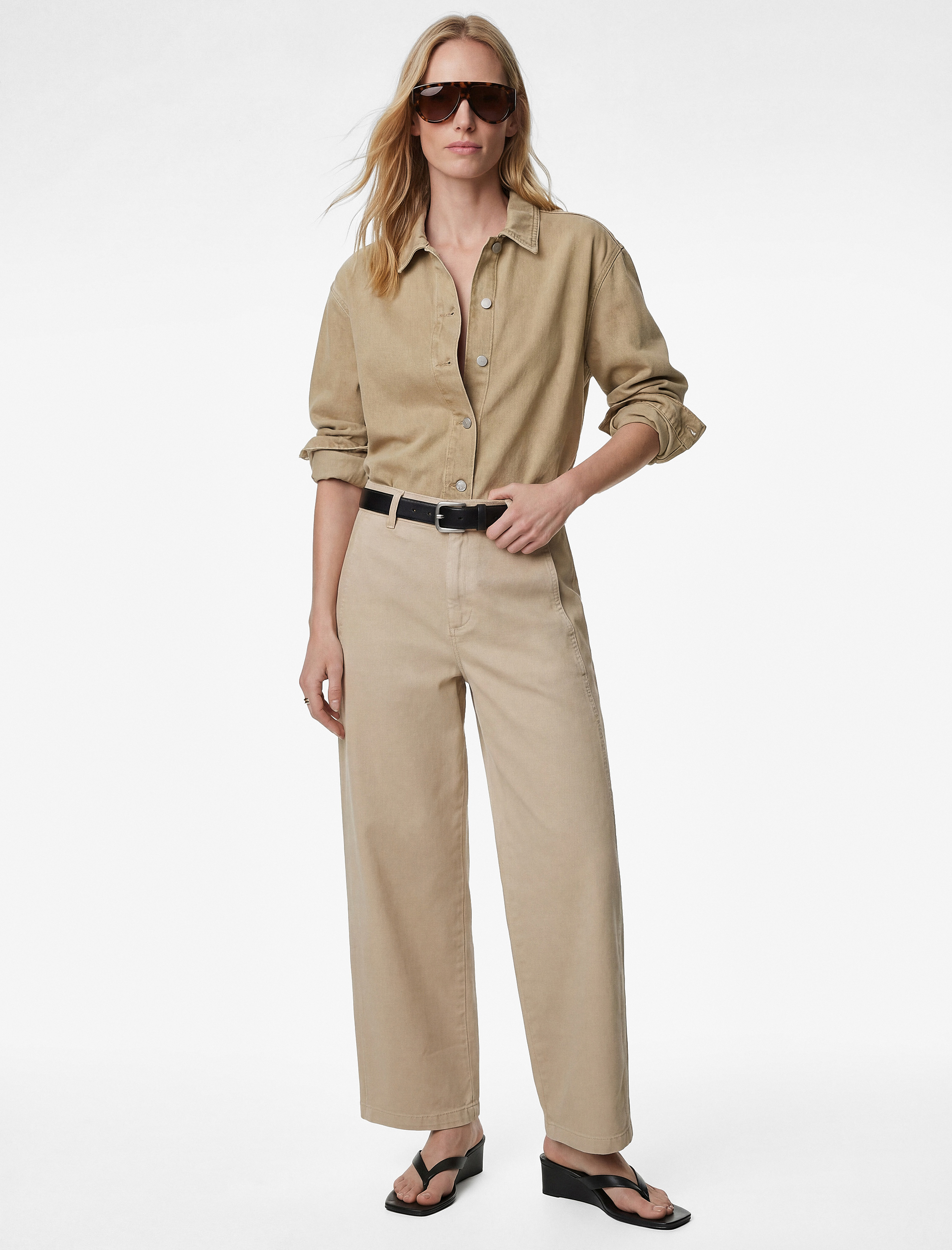   Pamuklu Cep Detaylı Rahat Kalıp Normal Paça Balon Pantolon