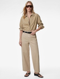 Pamuklu Cep Detaylı Rahat Kalıp Normal Paça Balon Pantolon