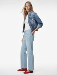 Dar Kesim Normal Bel Cepli İspanyol Paça Jean Pantolon - Flare Jeans