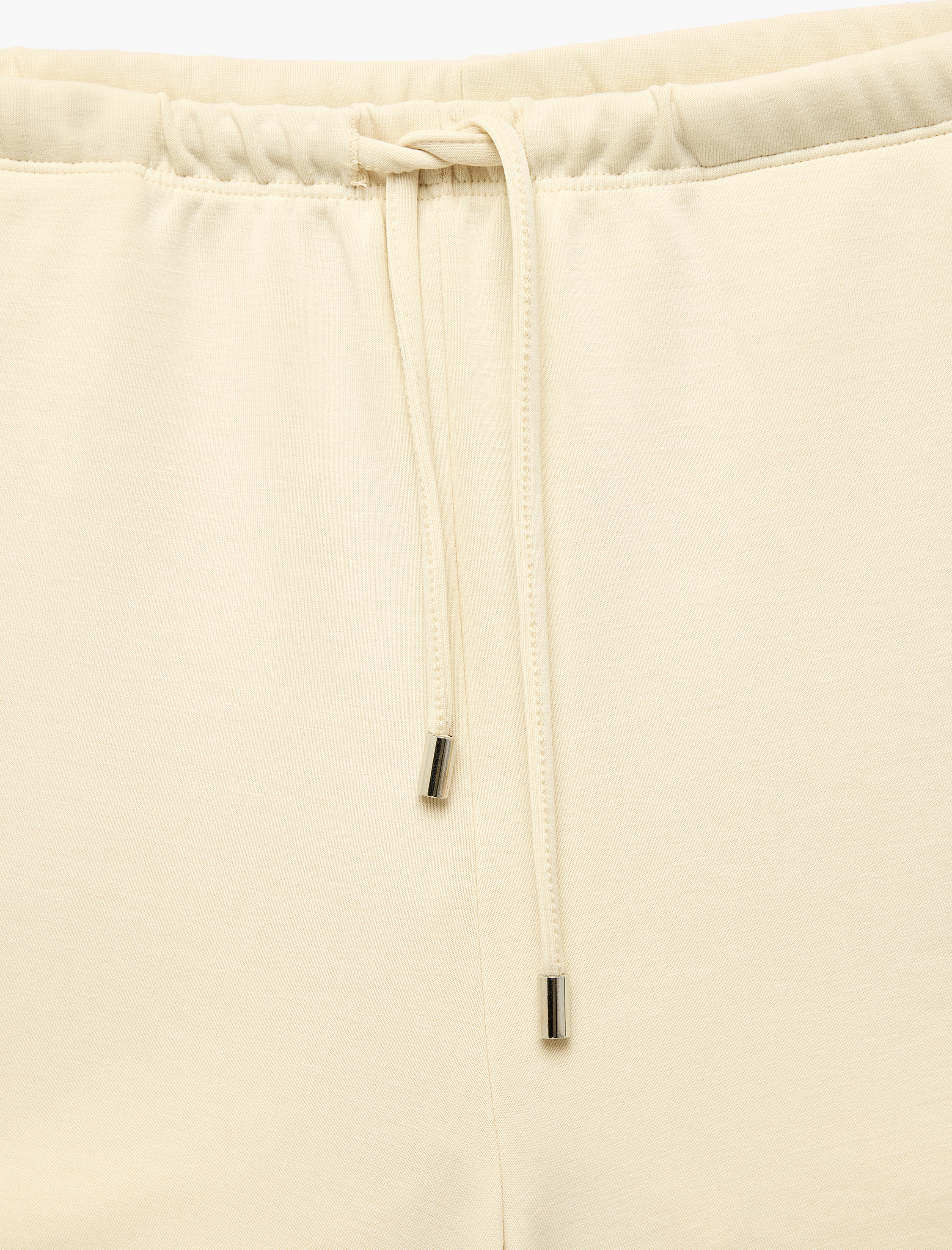   Viskon Karışımlı Beli Bağcıklı Cepli Mini Şort