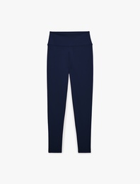 Yüksek Bel Slim Fit Dikişli Spor Tayt