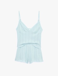 Pamuklu Askılı Pijama Takımı