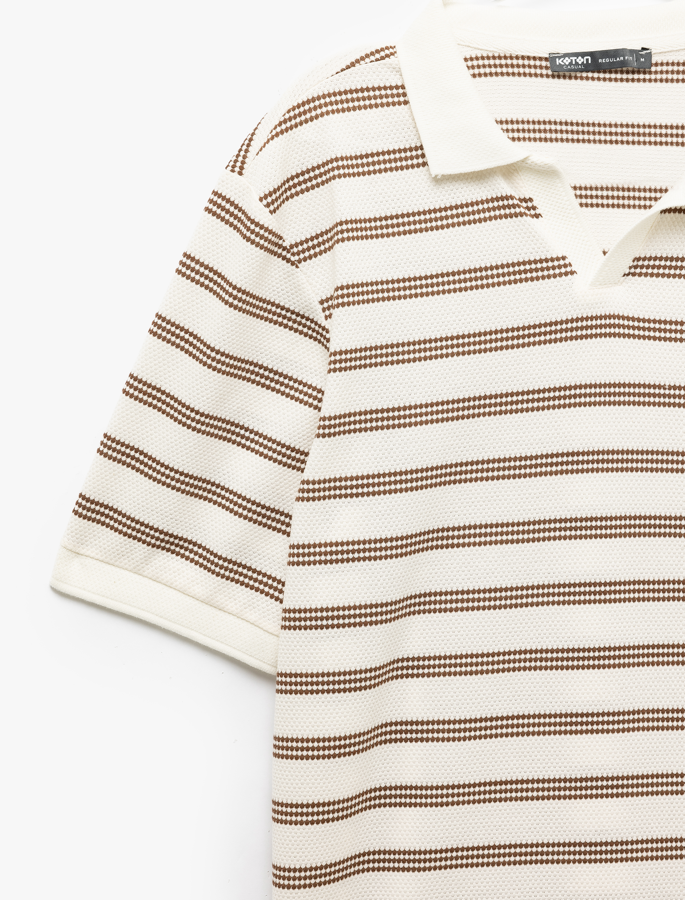   Regular Fit Kısa Kollu Çizgili Polo Yaka Tişört