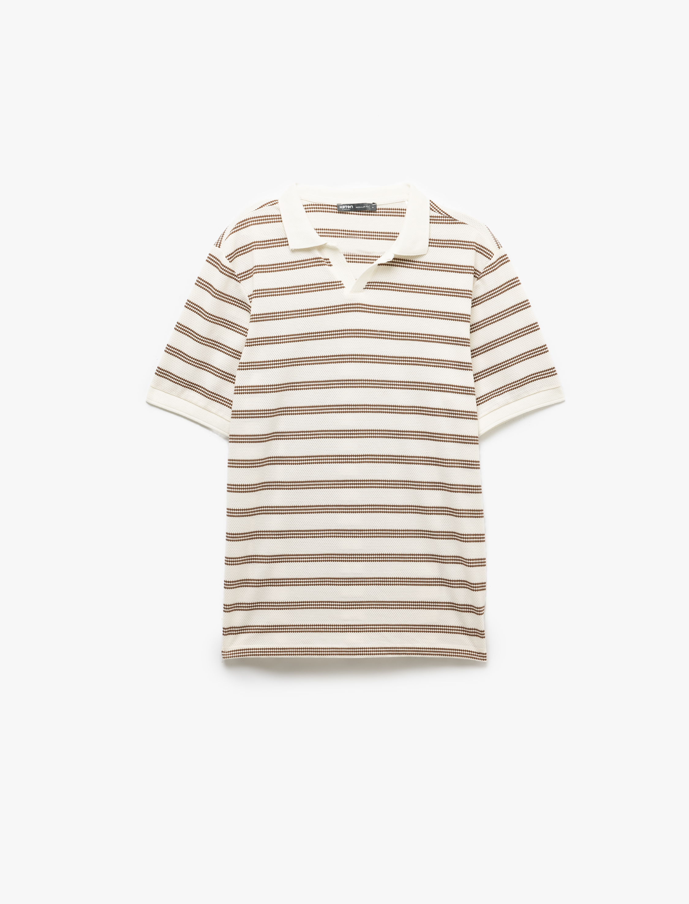   Regular Fit Kısa Kollu Çizgili Polo Yaka Tişört