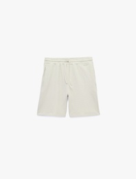 Pamuklu Regular Fit Cepli Beli Bağcıklı Şort