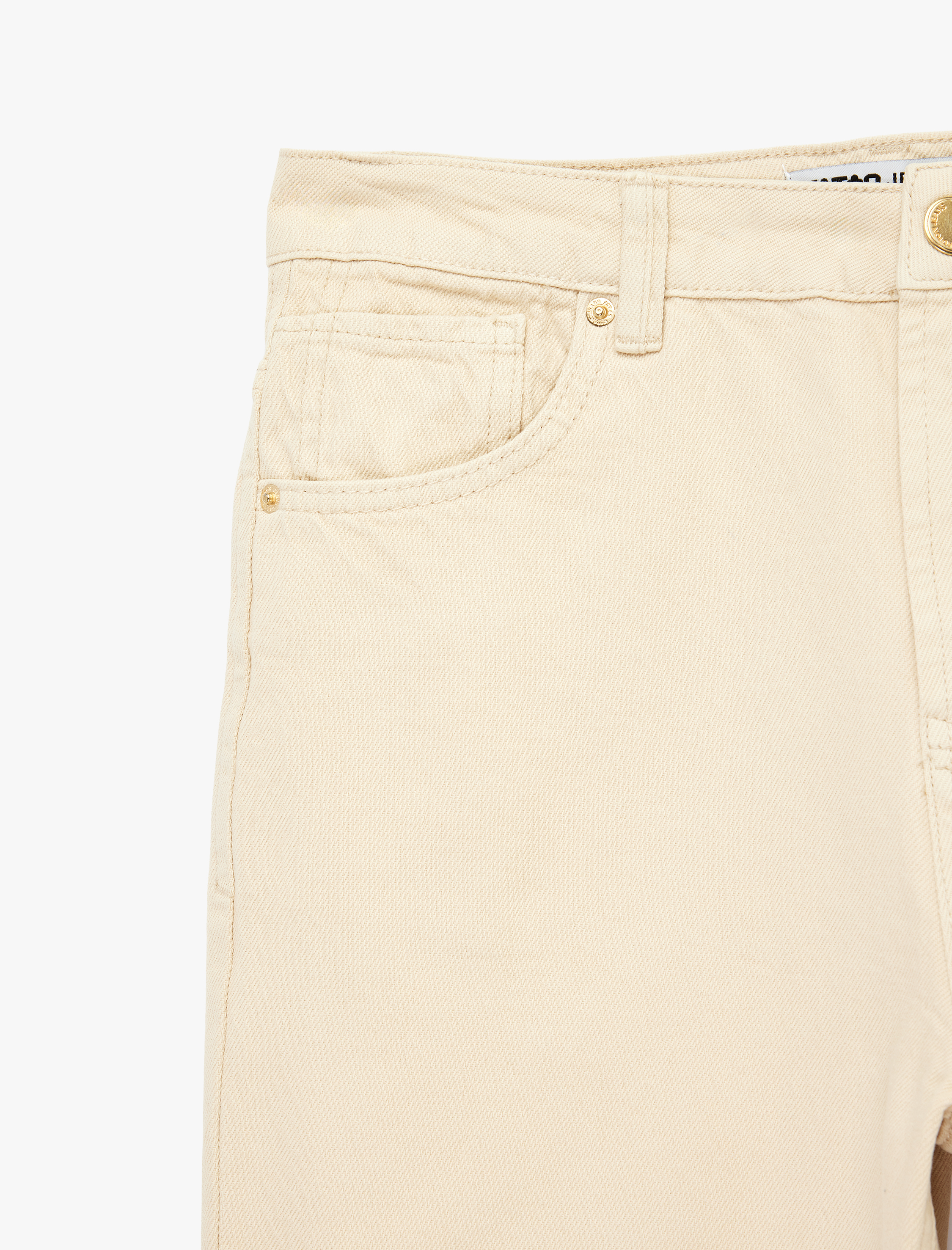   Normal Bel Düz Paça Pamuklu Denim Pantolon - Straight Fit Jean