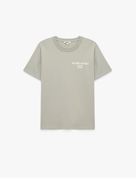 Rahat Kesim Kısa Kollu Baskılı Spor Tişört