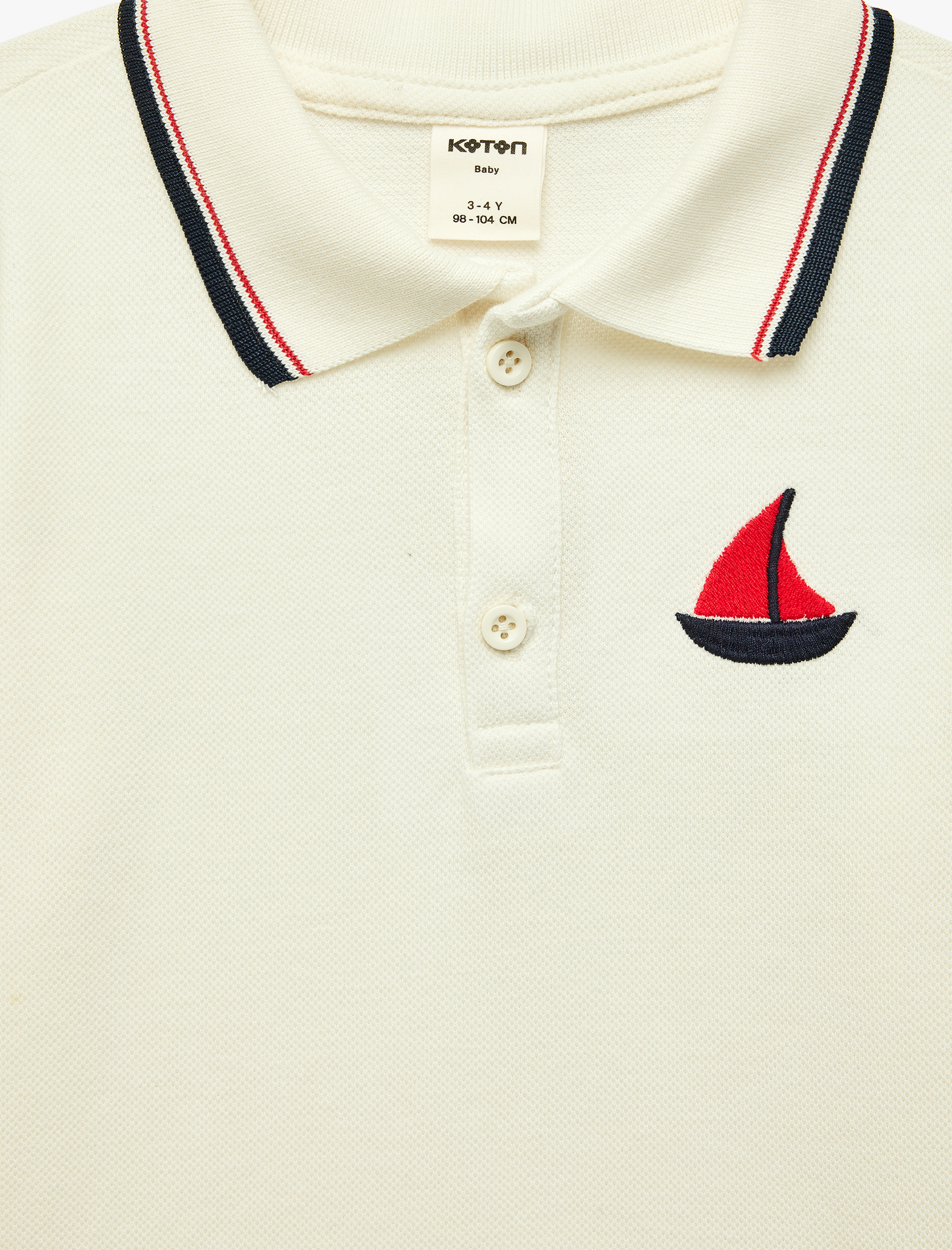  Erkek Bebek Pamuklu Kısa Kollu Polo Yaka Baskılı Tişört