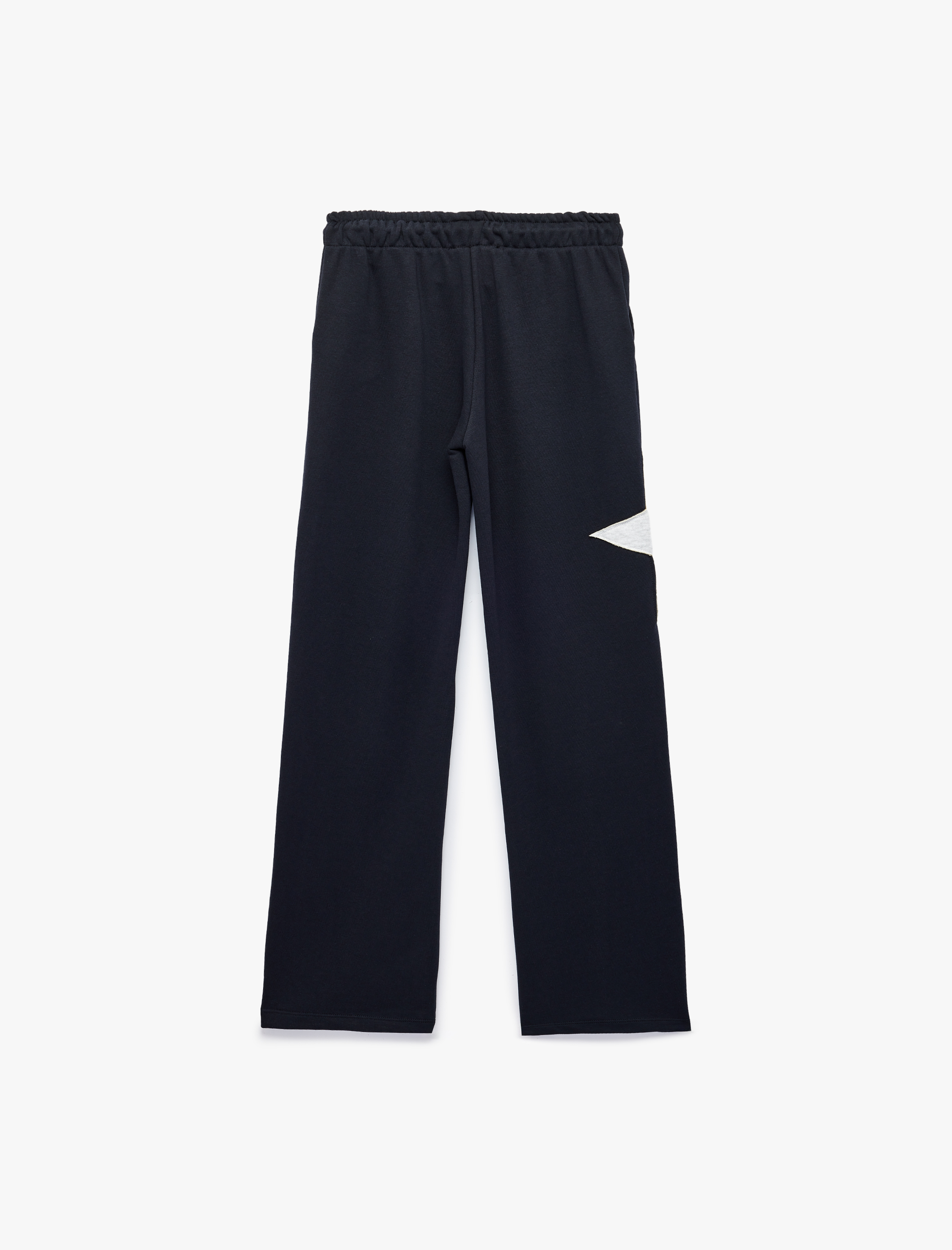   Cep Detaylı Beli Bağcıklı Yıldız Aplikeli Oversize Geniş Paça Eşofman Altı