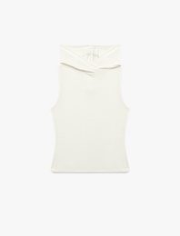 Buzzy Kumaş Basic Kolsuz Kapüşonlu Top