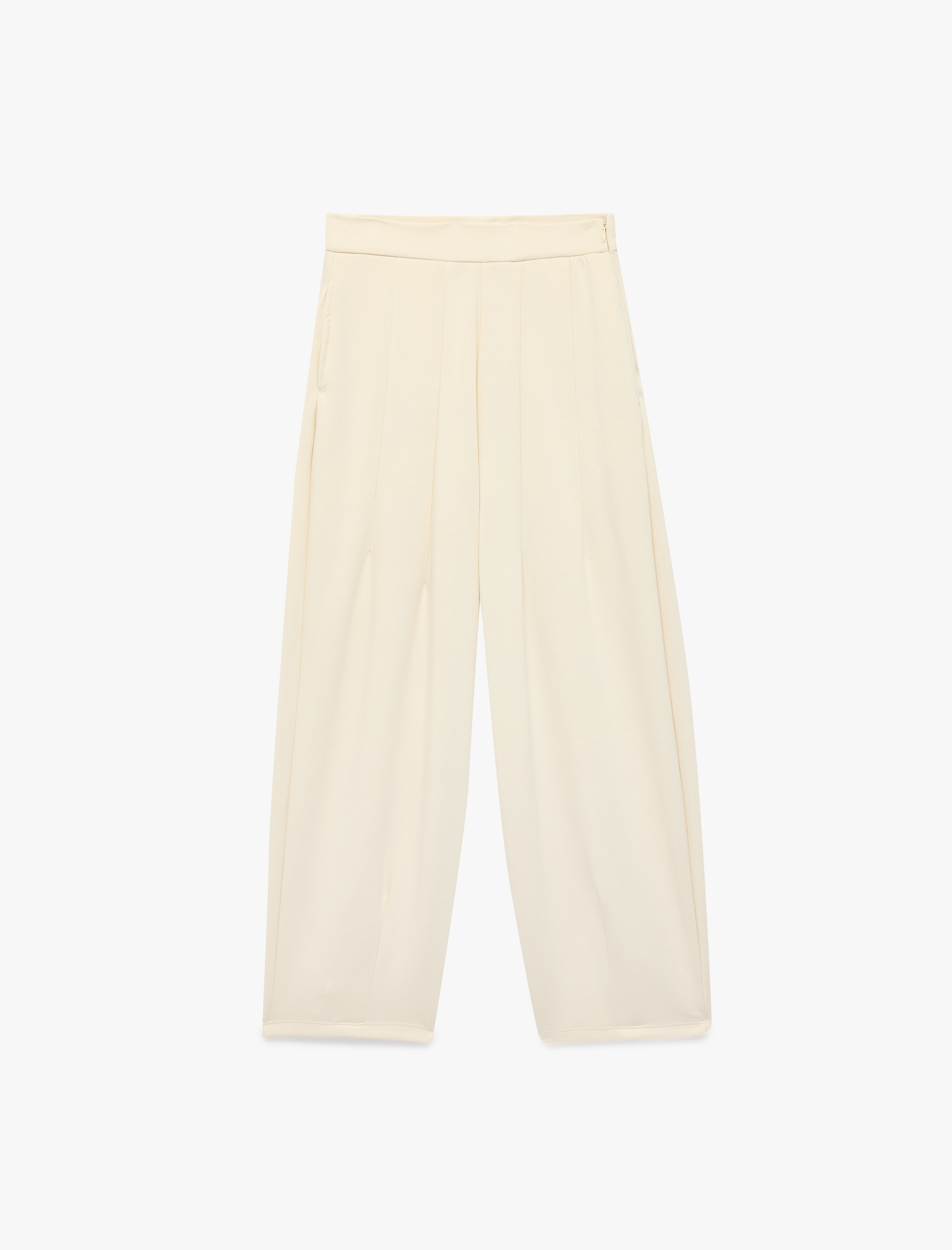   Modal Kumaş Cepli Geniş Paça Balon Pantolon