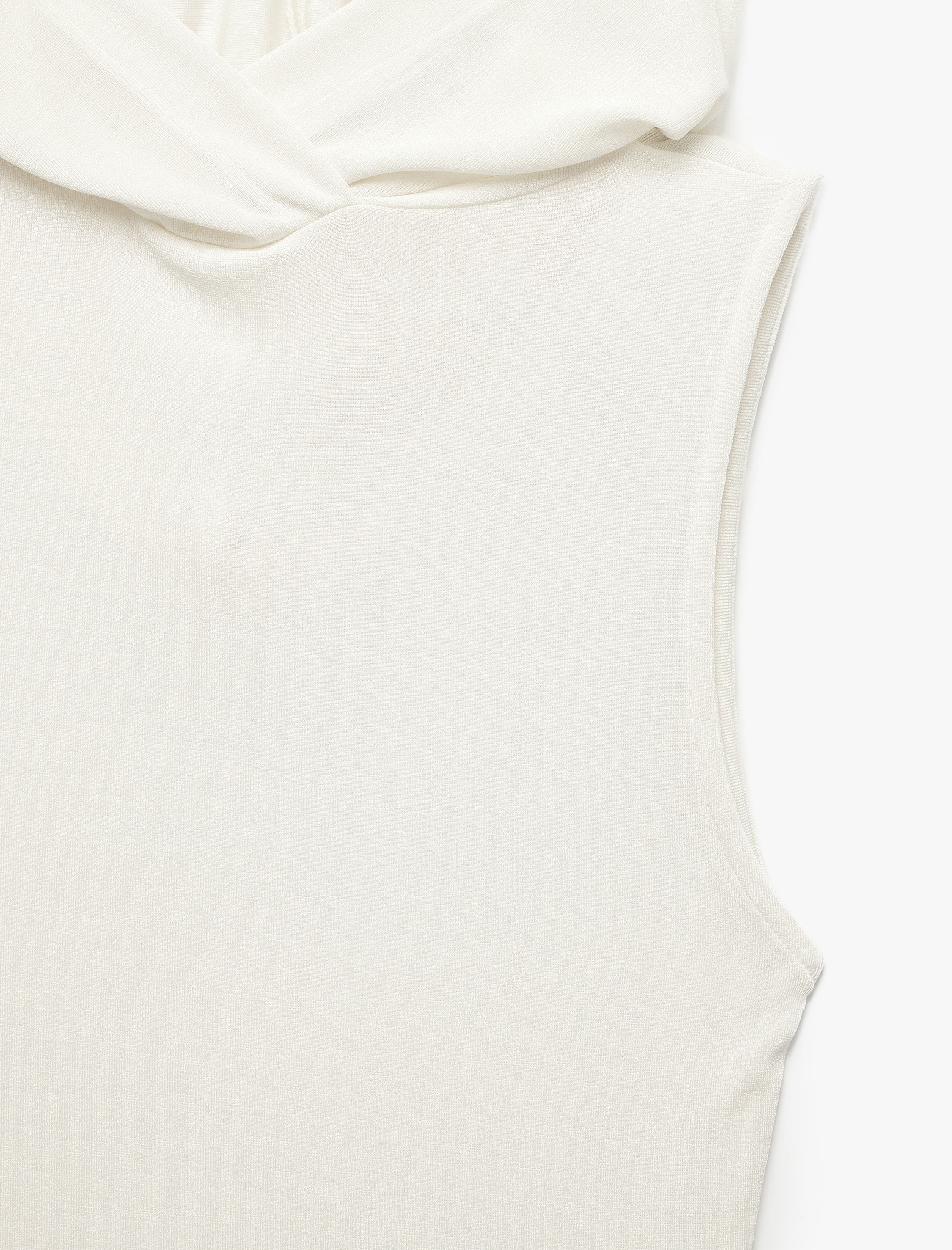   Buzzy Kumaş Basic Kolsuz Kapüşonlu Top