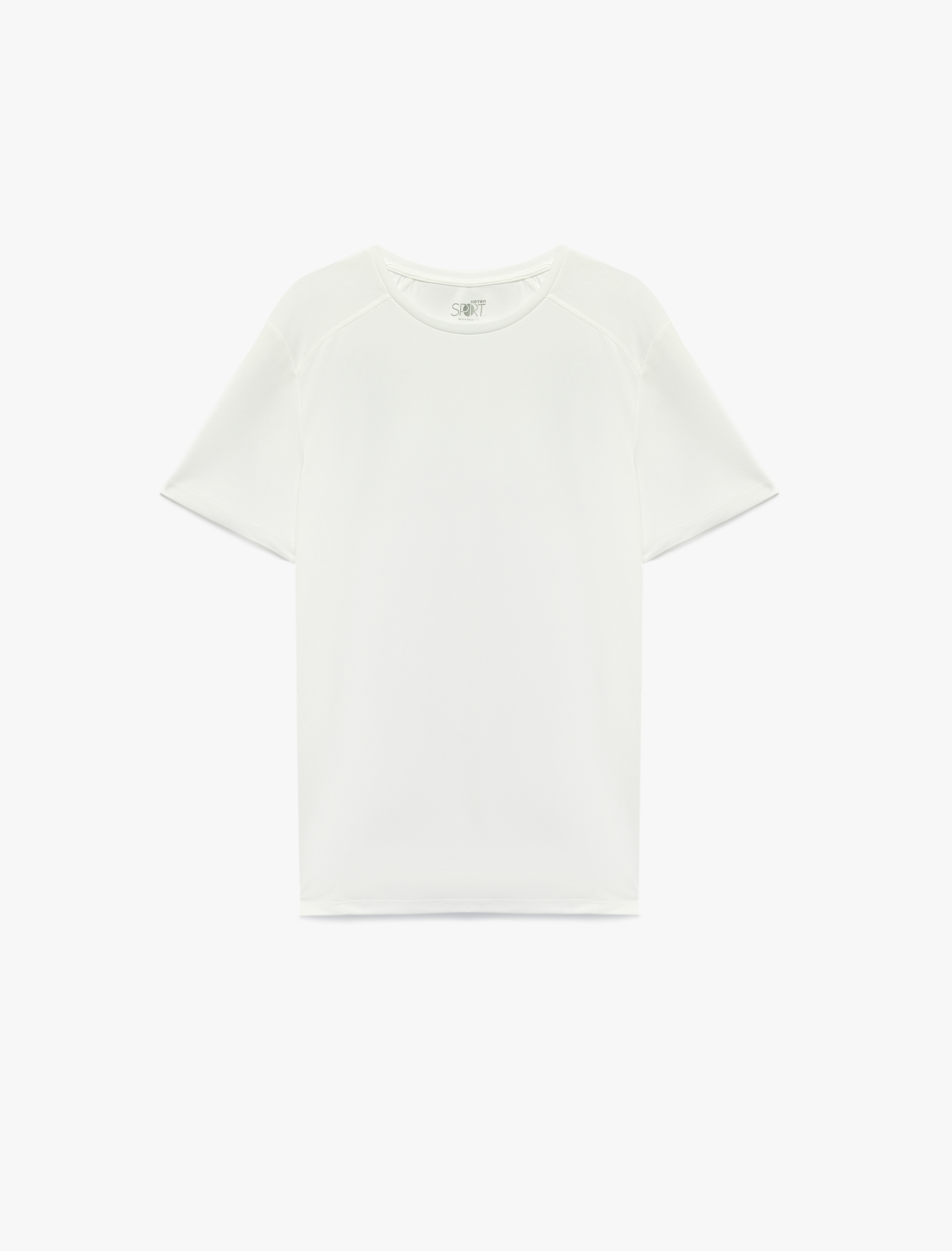   Regular Fit Kısa Kollu Dikiş Detaylı Bisiklet Yaka Basic Spor Tişört