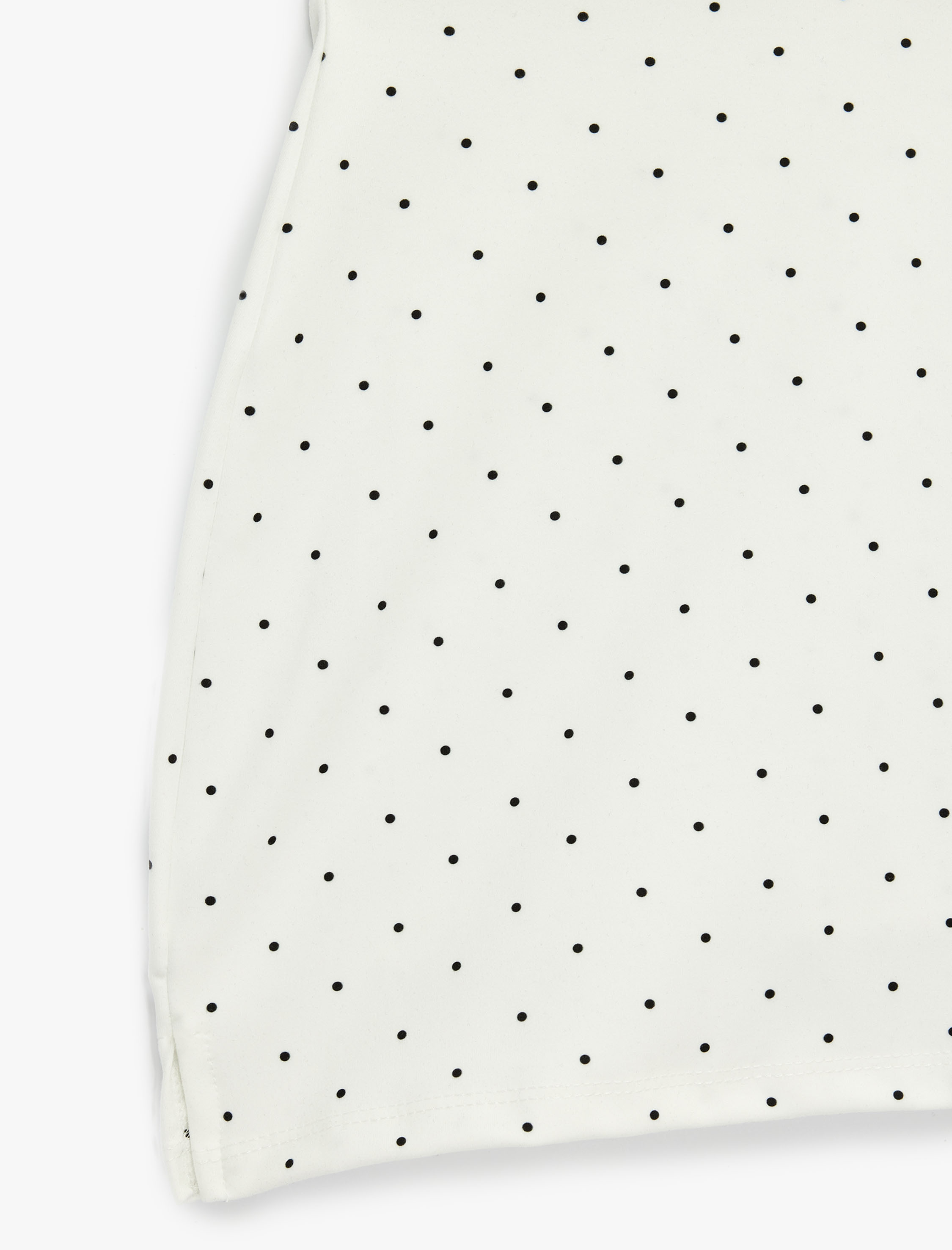   Yüksek Bel İnterlok Puantiyeli Mini Spor Şort Etek