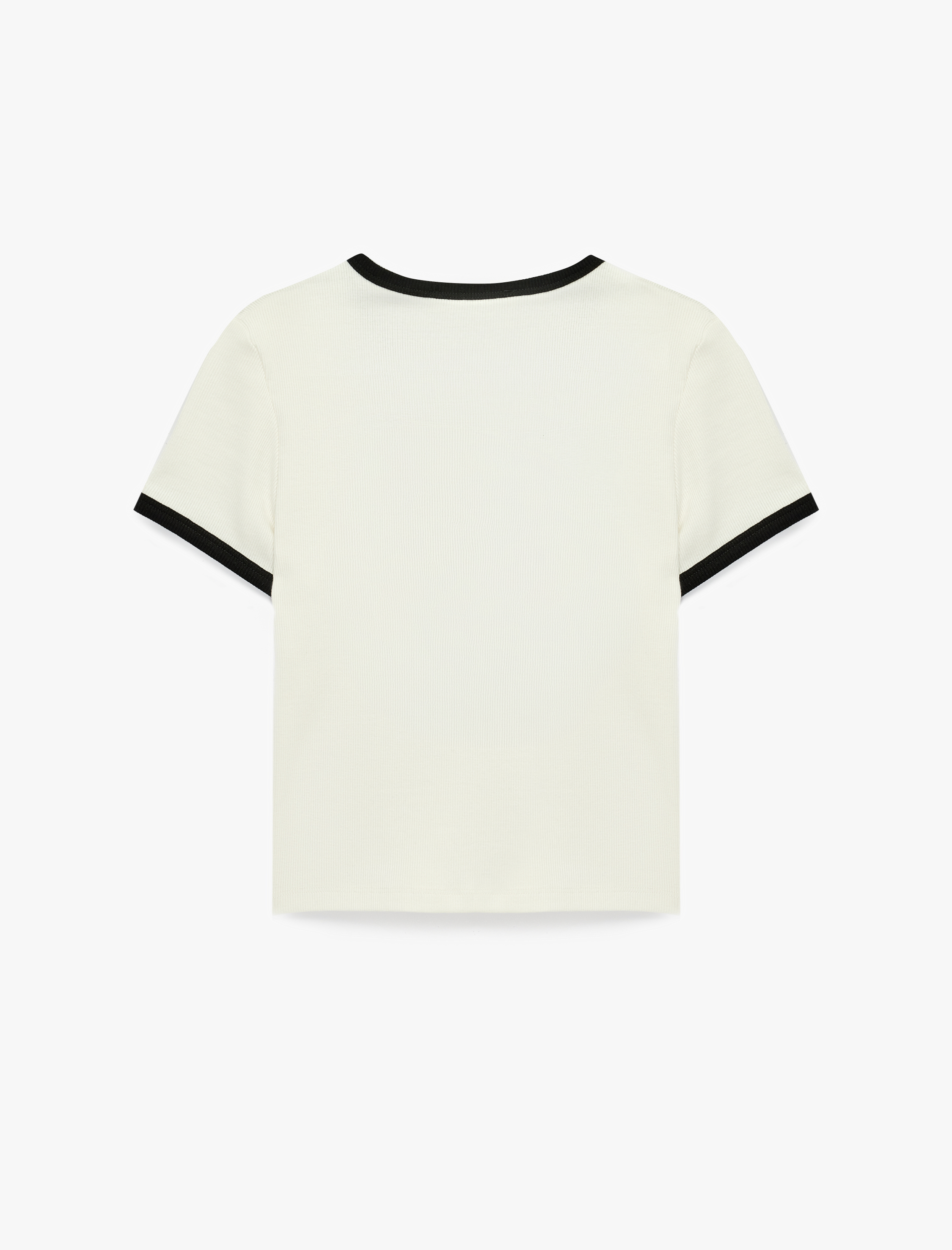   Pamuklu Kısa Kollu Biyeli Bisiklet Yaka Köpek Baskılı Tişört