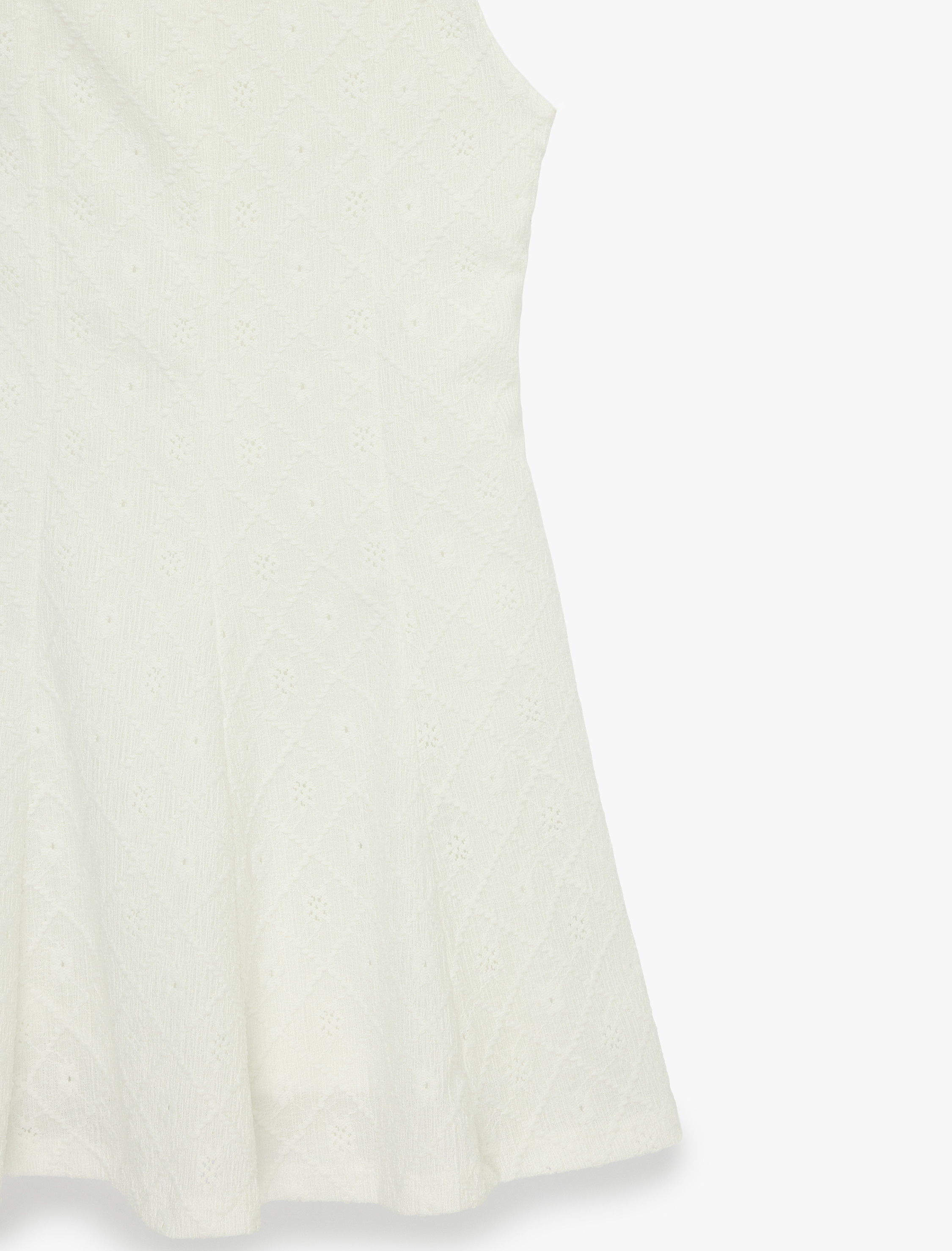  Kız Çocuk Bürümcük Kumaş Bisiklet Yaka Kolsuz Brodeli Elbise