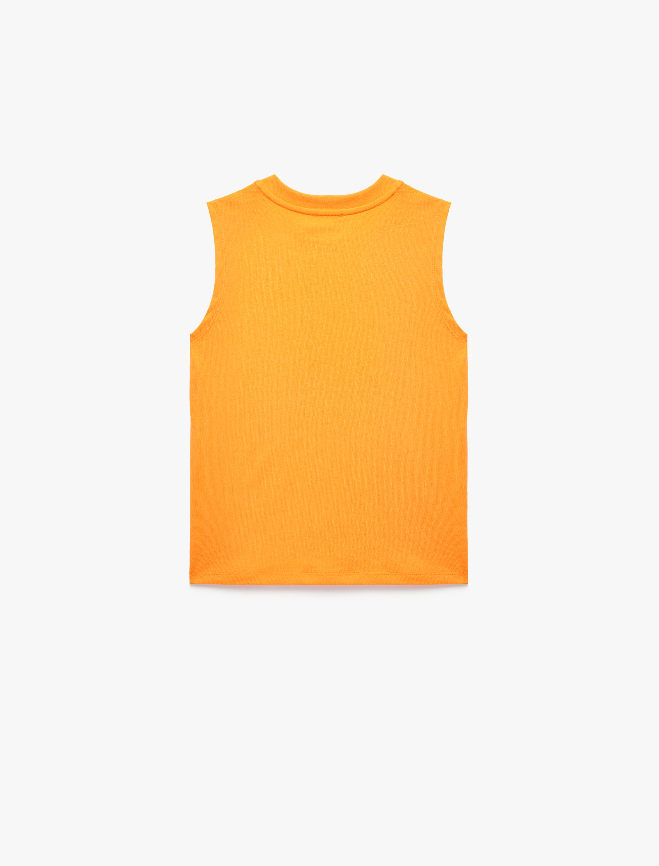  Erkek Çocuk Pamuklu Bisiklet Yaka Kolsuz Dinozor Baskılı Atlet