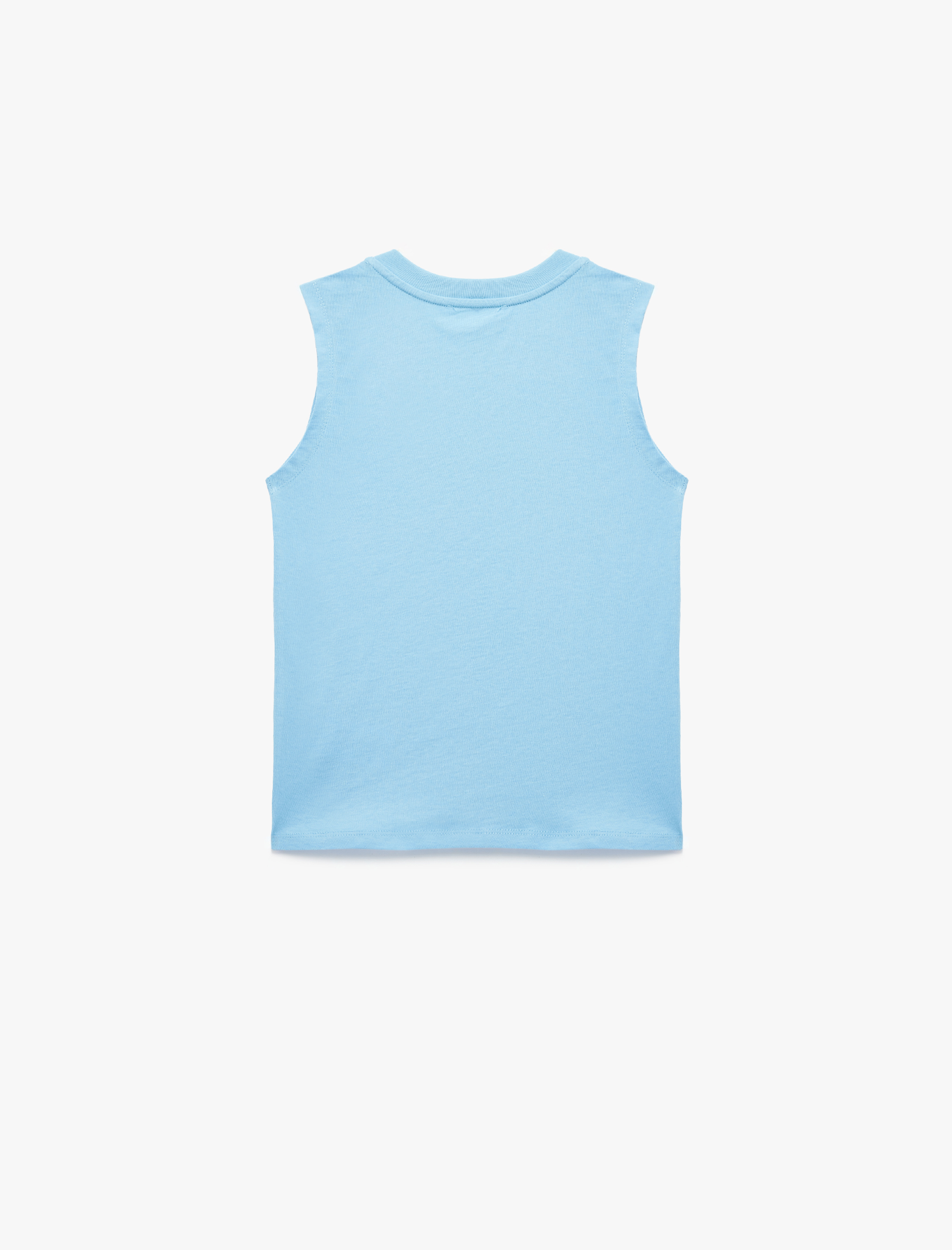  Erkek Çocuk Pamuklu Kolsuz Bisiklet Yaka Baskılı Atlet