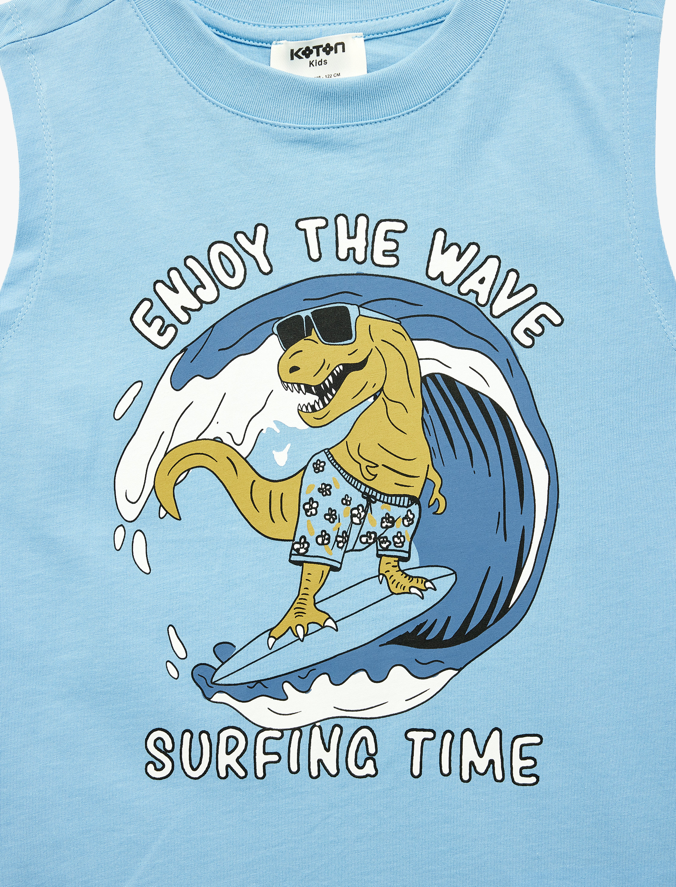  Erkek Çocuk Pamuklu Kolsuz Bisiklet Yaka Baskılı Atlet